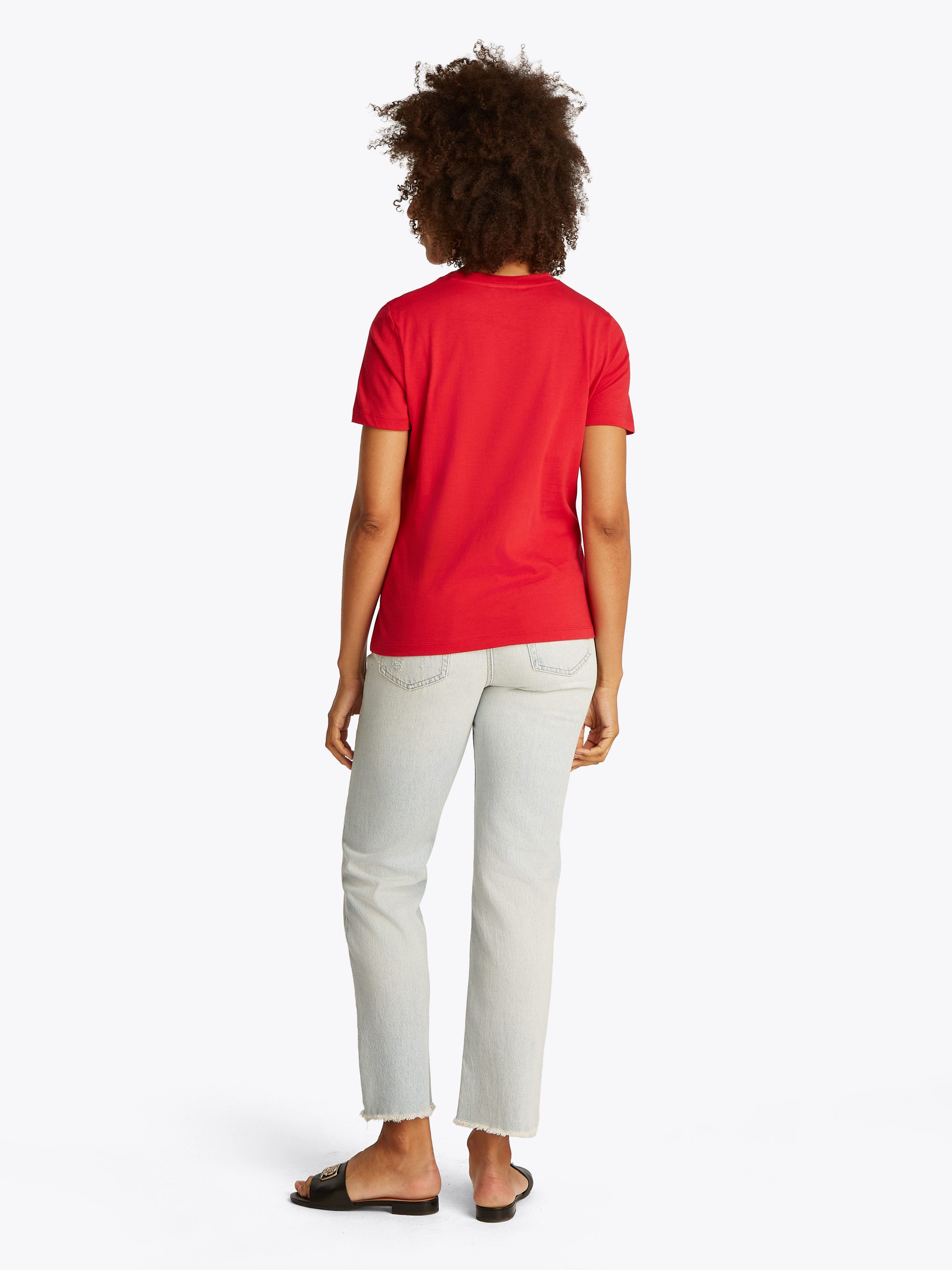Tommy Hilfiger T-shirt REG CORP LOGO C-NK SS met een logo-opschrift