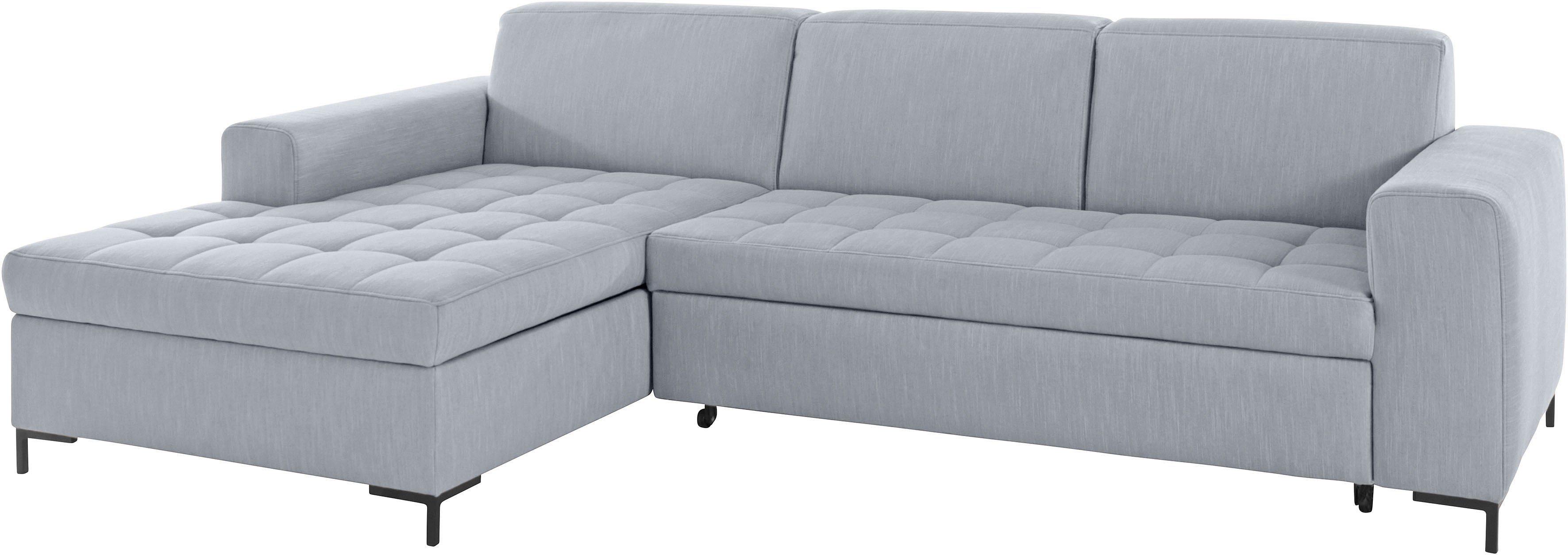 OTTO products Hoekbank Grazzo, zeitlos und elegant, mit moderner Sitzheftung, L-Form hoogwaardige stoffen van gerecycled materiaal, stiksels op de zitting