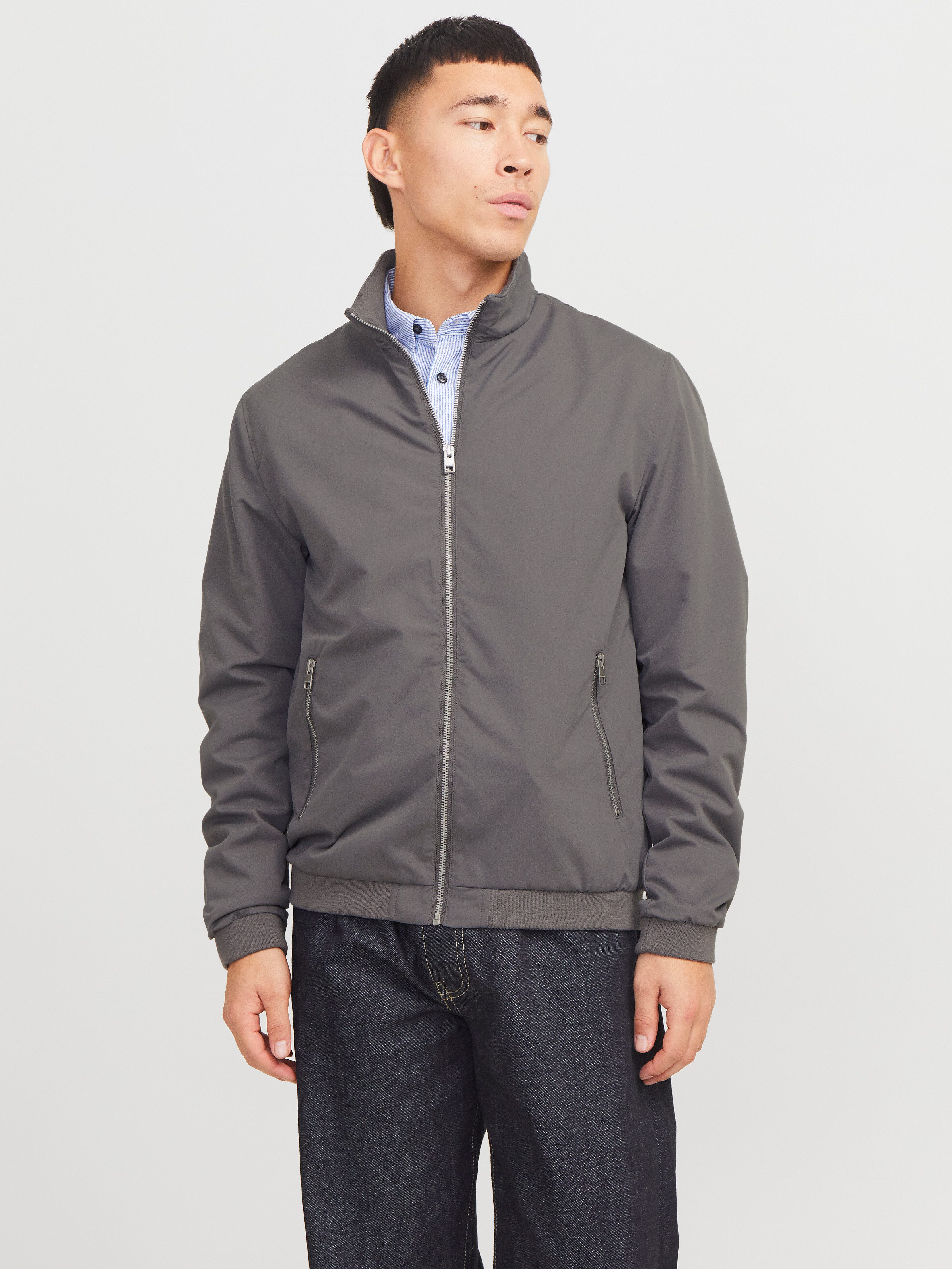 Jack & Jones Blouson JJERUSH HARRINGTON BOMBER NOOS heren jassen maat XL grijs