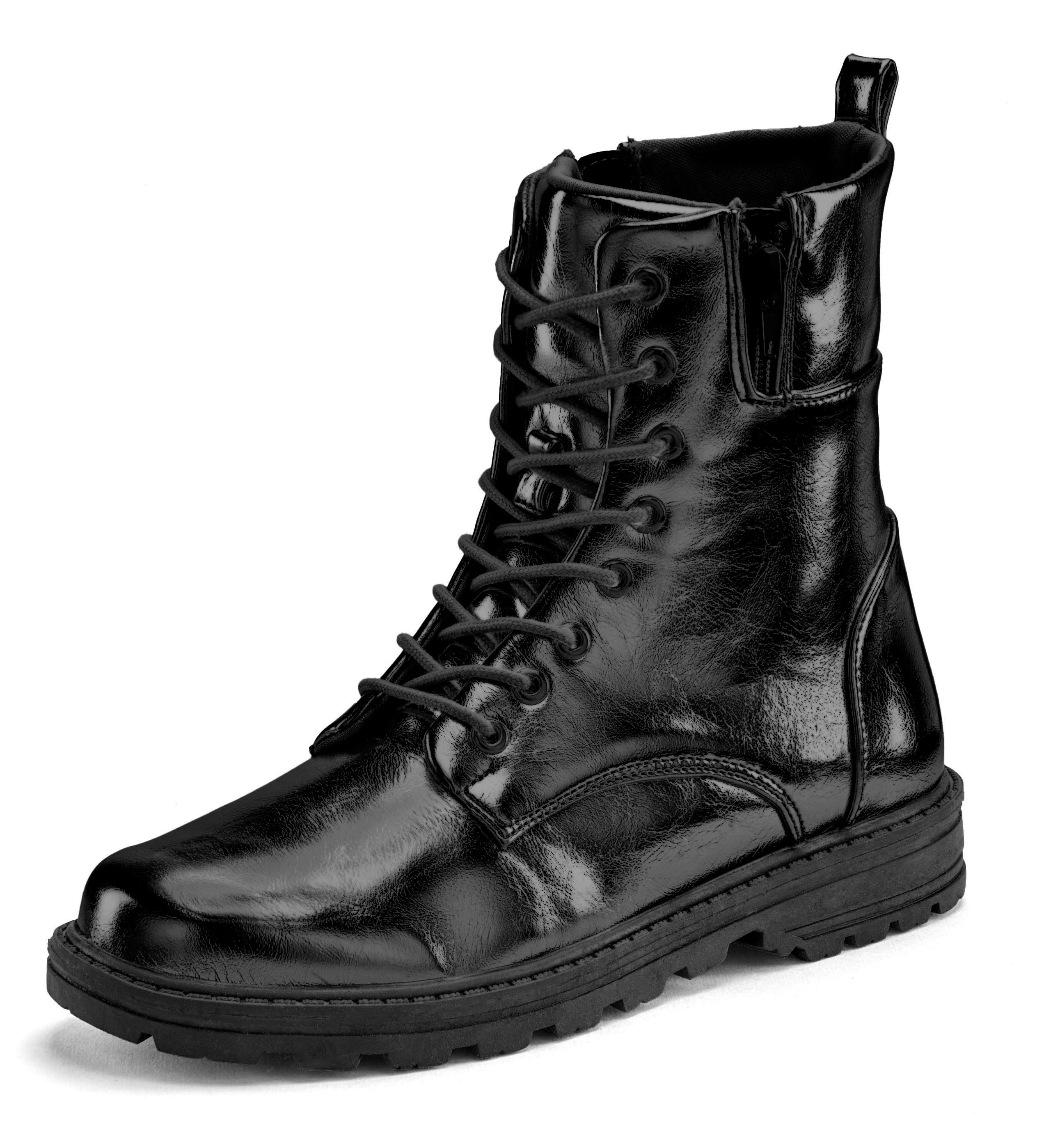 Lascana Laarsjes in de trendy metallic look, laarzen, laarzen vegan