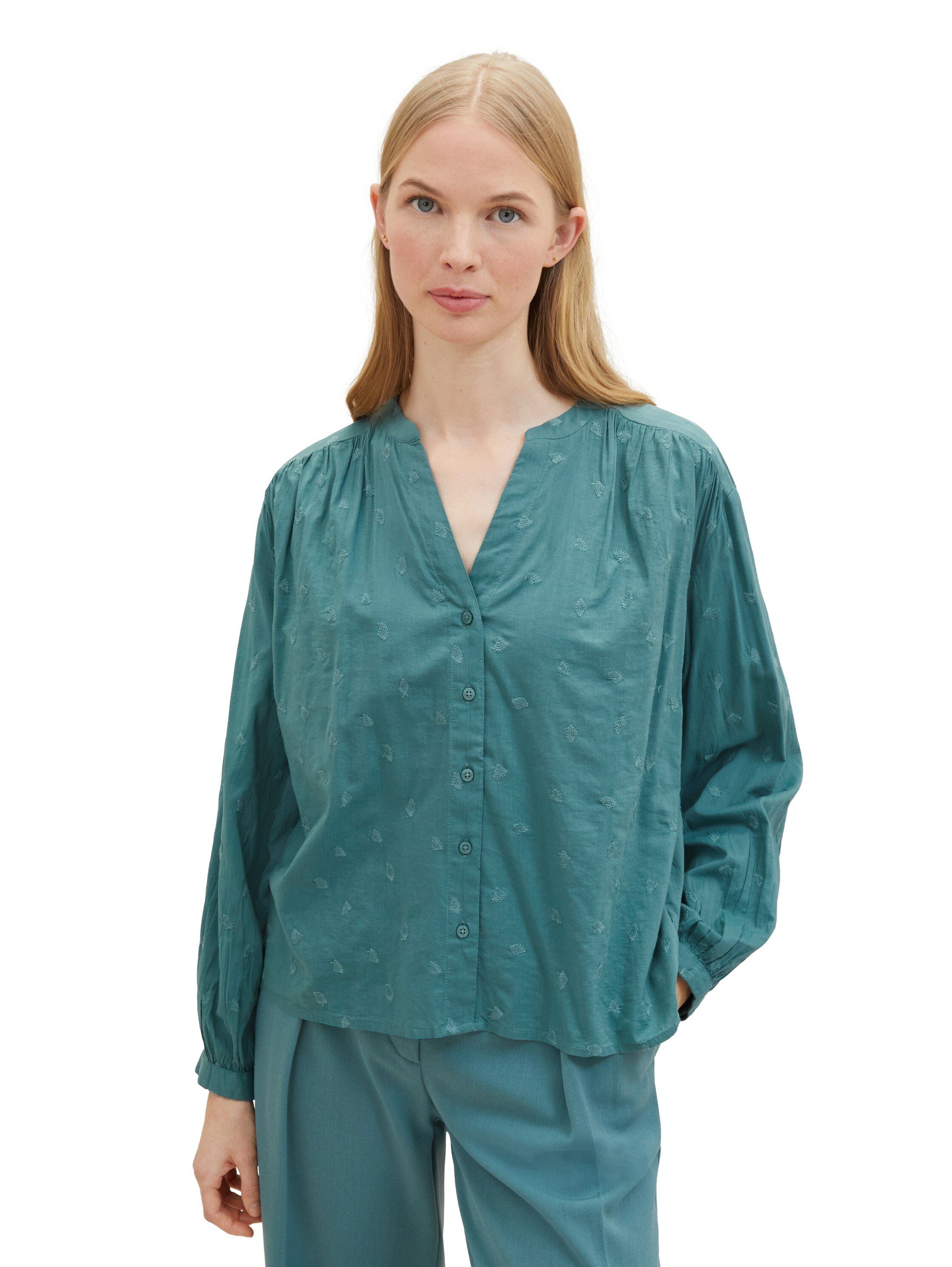 Tom Tailor Blouse met lange mouwen met allover borduurwerk