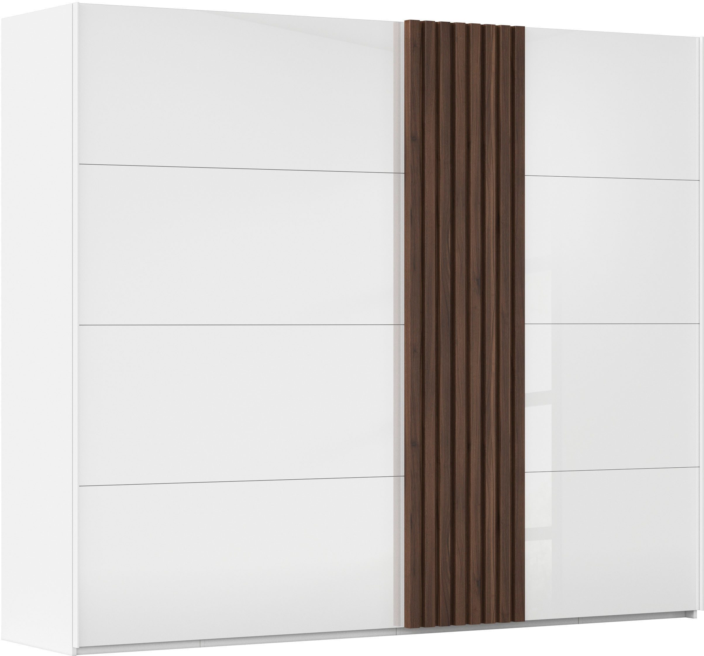 rauch Schuifdeurkast Kledingkast kast garderobe linnenkast TEGIO met hoogwaardige houtdecoratie en glazen front made in germany zweefdeurkasten maat
