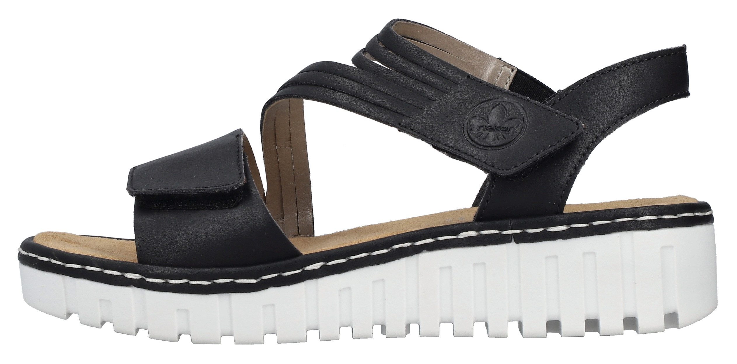 Rieker Plateausandalen Zomerschoen, sandaal, sleehak, met klittenband
