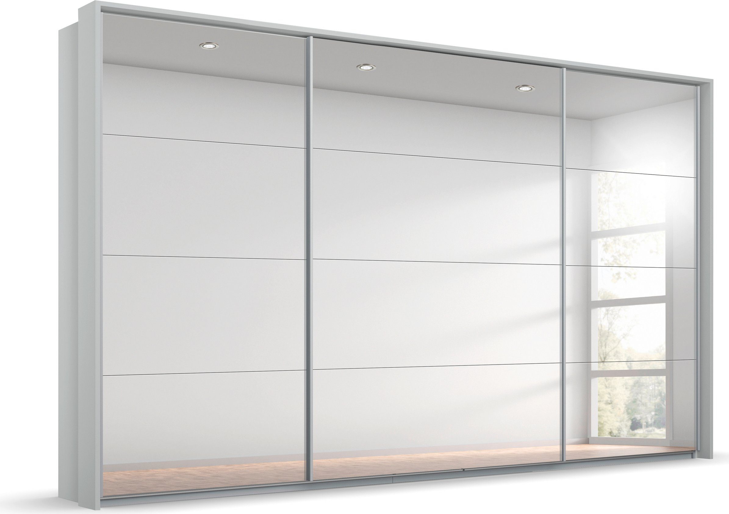 rauch Zweefdeurkast Oteli met spiegelfront en passe-partout, optioneel met verlichting
