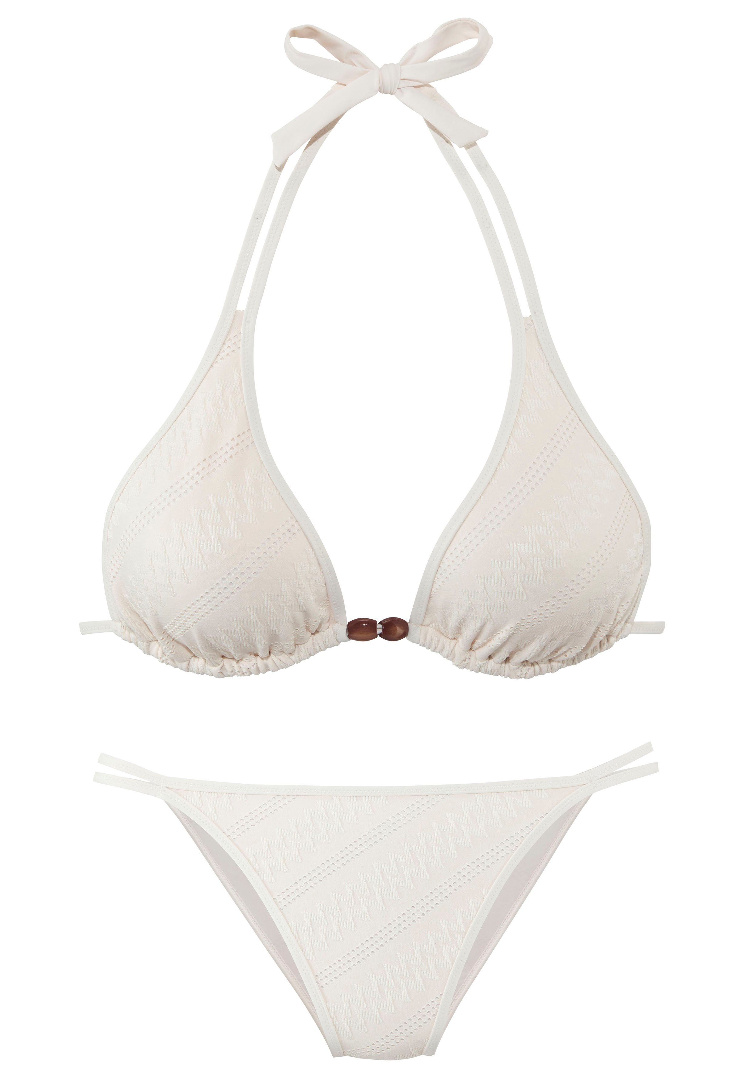 s.Oliver RED LABEL Beachwear Triangelbikini Naila met structuur (set)