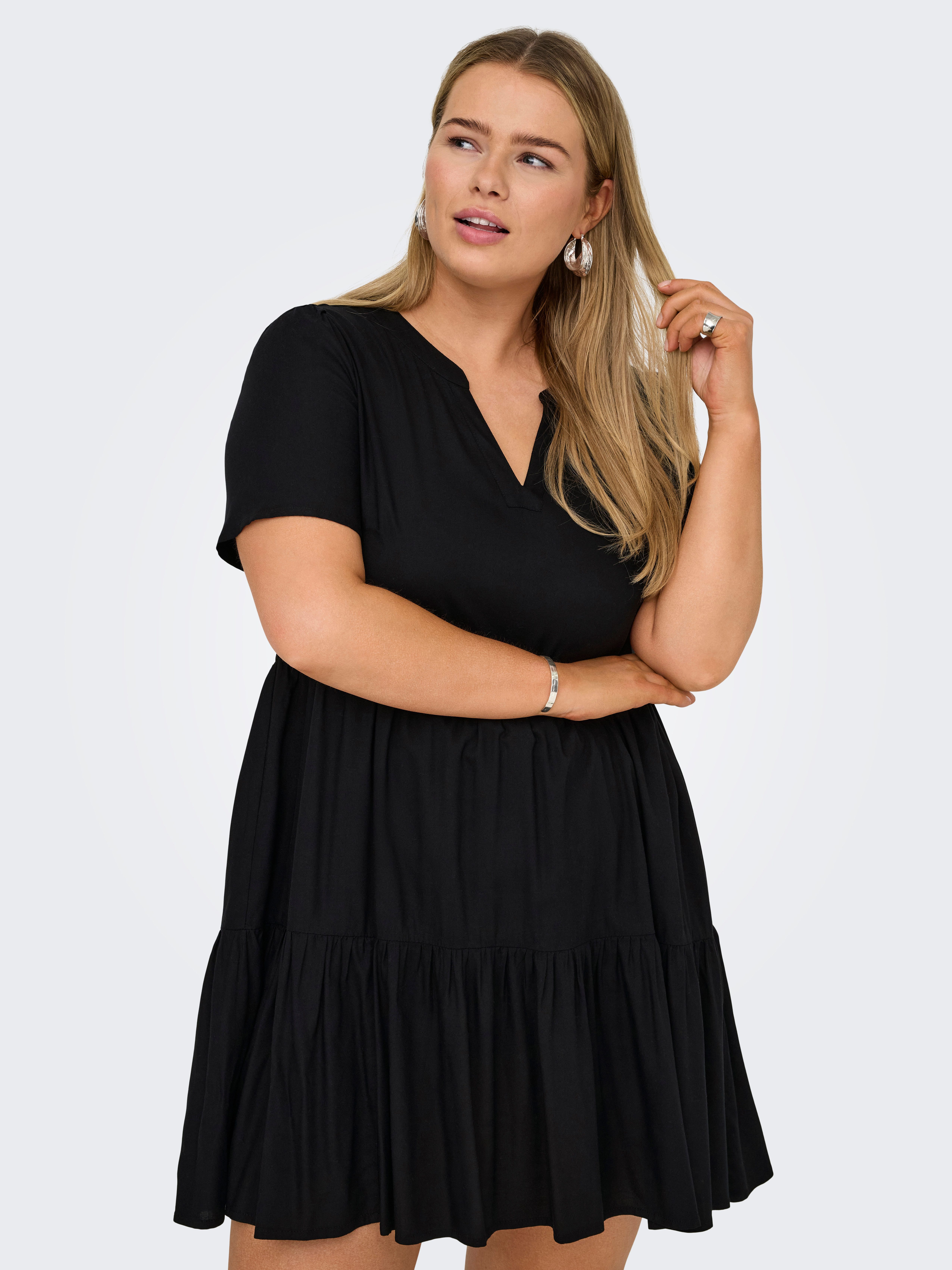 ONLY CARMAKOMA Mini-jurk CARZALLY LIFE S/S THEA TUNIC DRESS NOOS