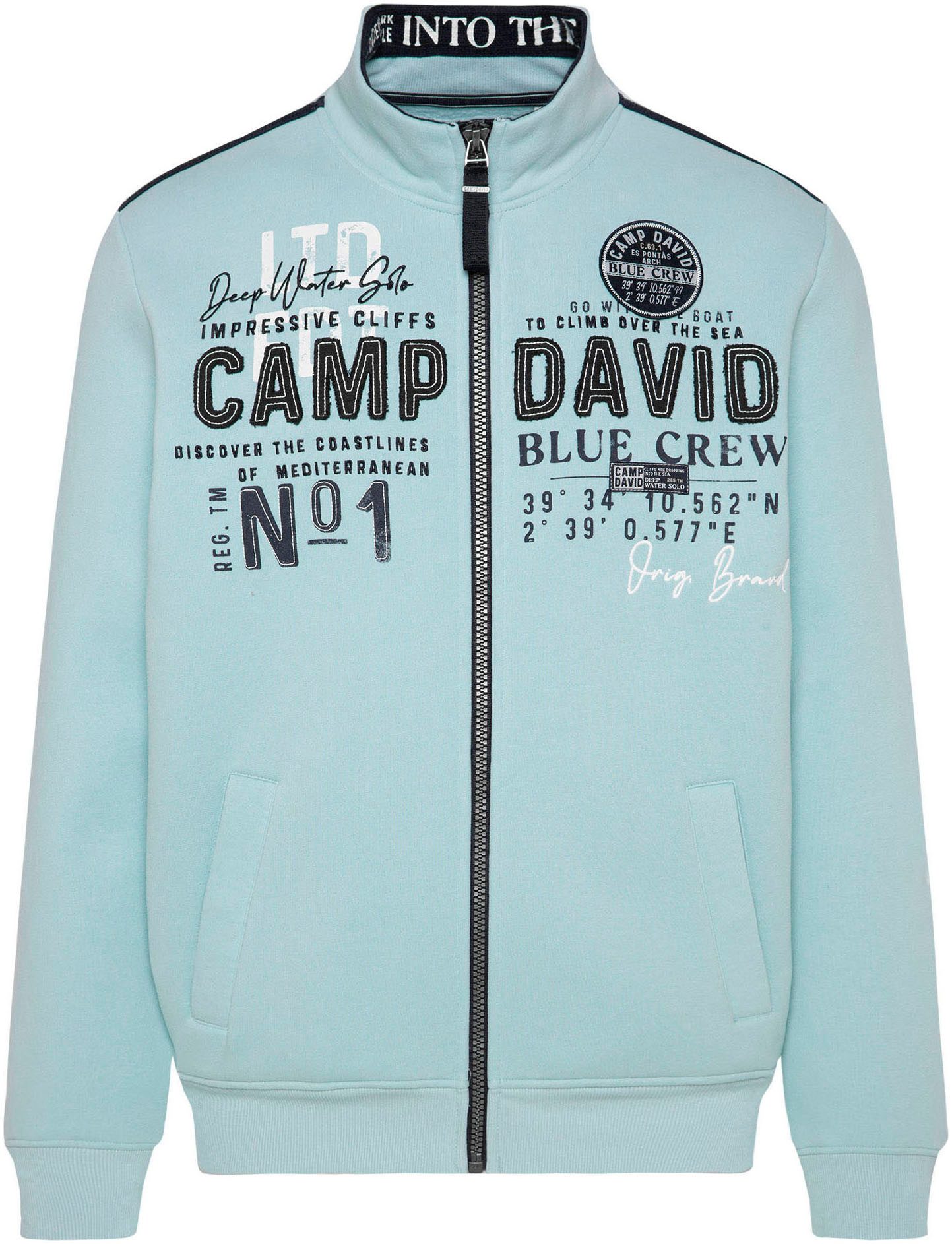 CAMP DAVID Sweatshirt met merk-applicaties