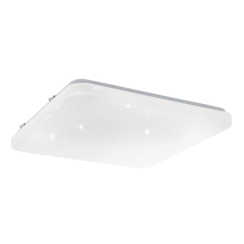 EGLO Led-plafondlamp FRANIA-S plafondlamp, wit, kristaleffect, lage opbouw (1 stuk)