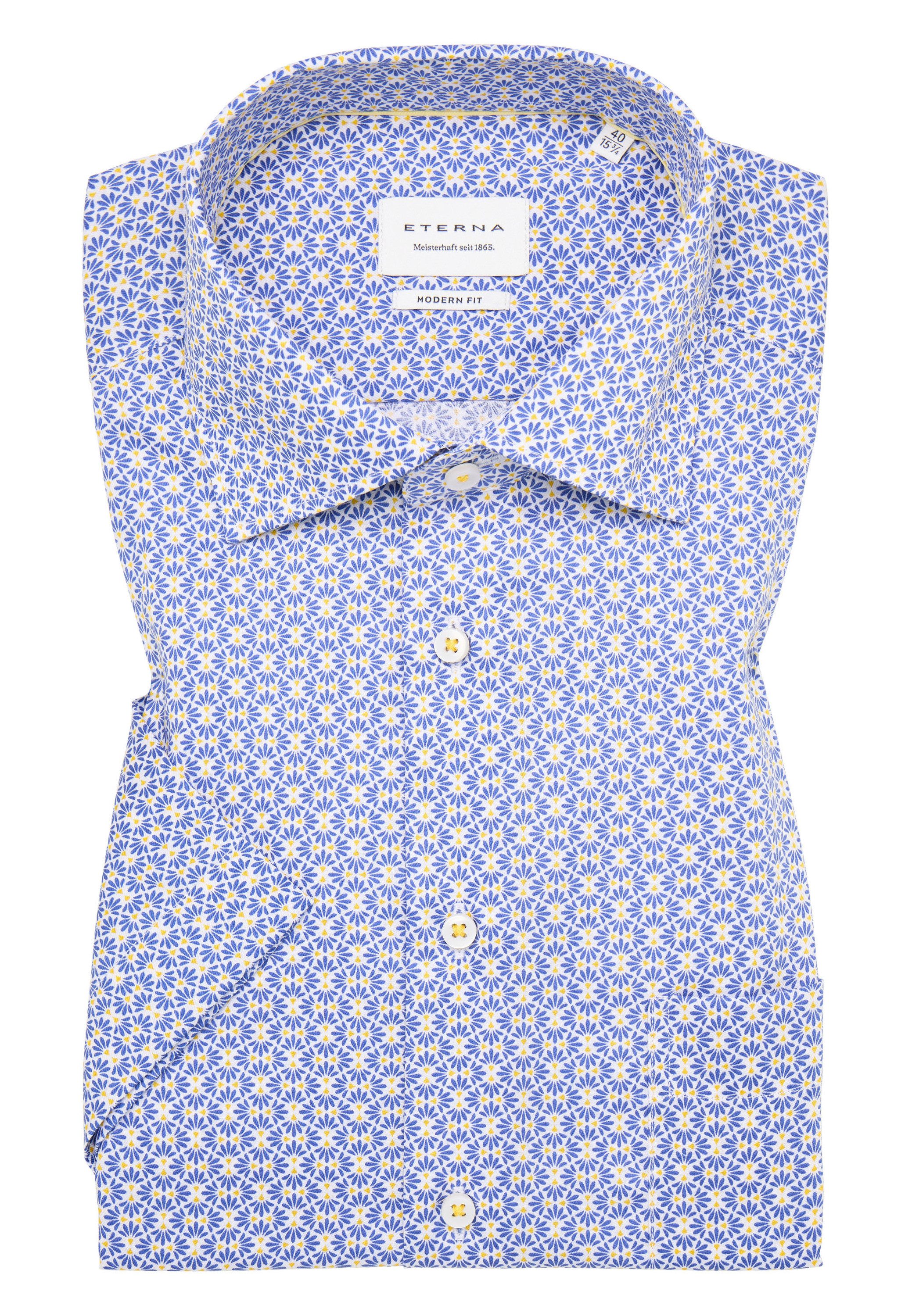 Eterna Overhemd met korte mouwen MODERN FIT NON IRON (strijkvrij)