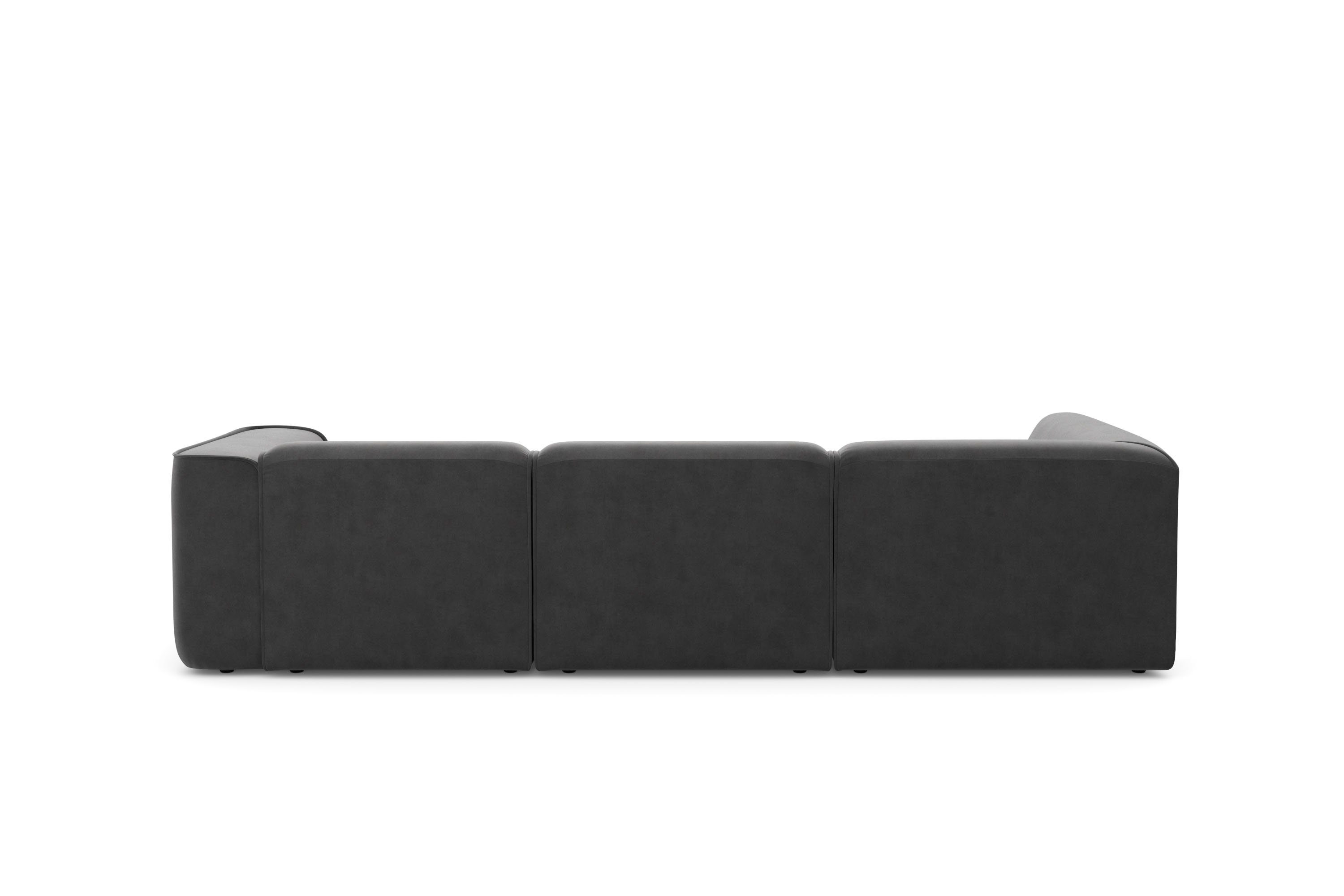 RAUM.ID Hoekbank Merid L-vorm, altijd uitbreidbaar met modules, B/D/H: 295/162/70 cm