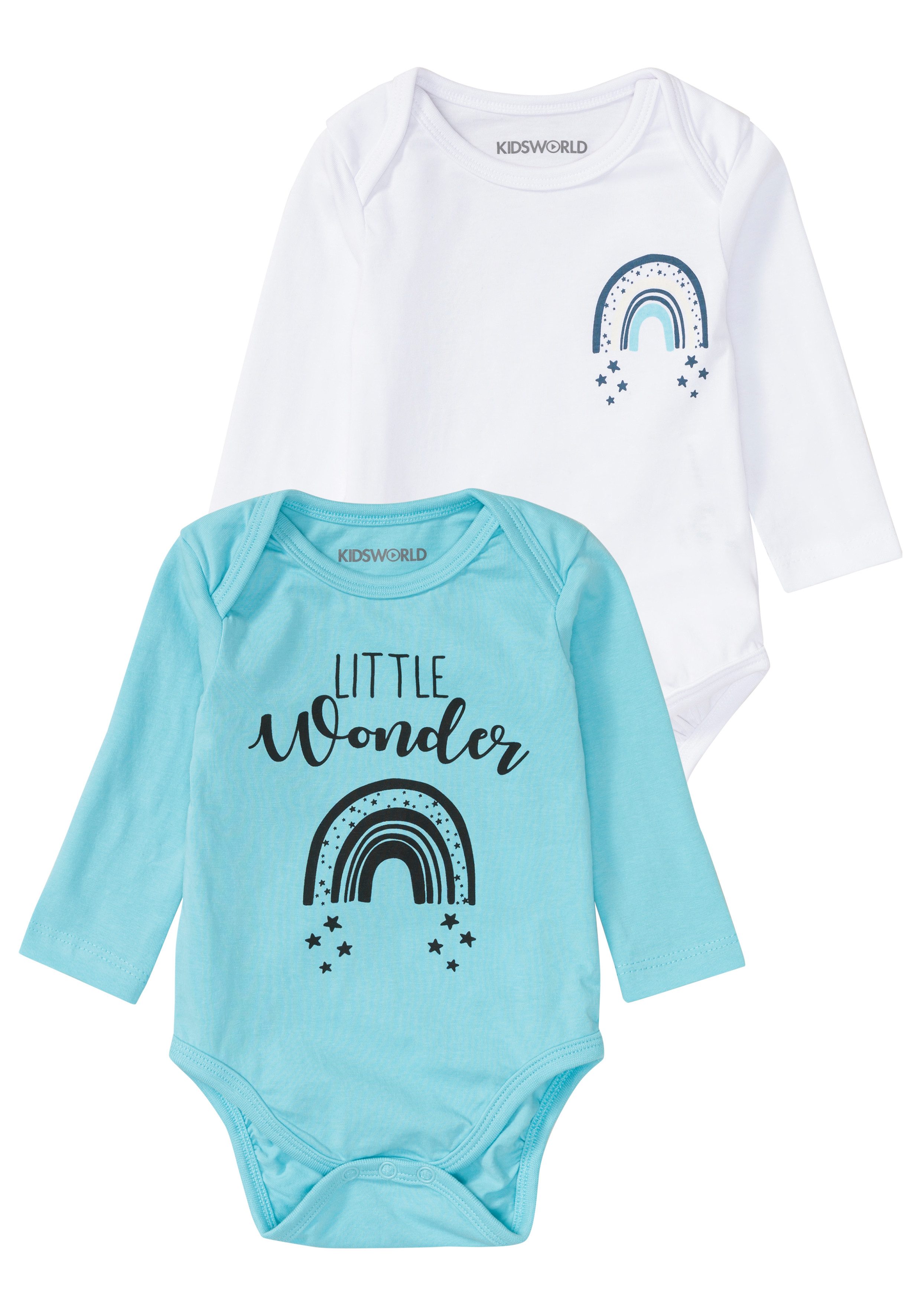 KIDSWORLD Body met lange mouwen 2-pack baby-body’s, Little Wonder (set, 2-delig, 2)