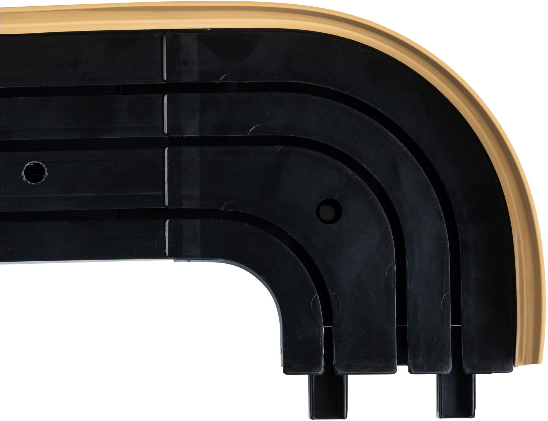 SN DECO GROUP Gordijnrail SH3 Set 3-lijn, incl. ronde bogen, afdekplaat 7,5 cm, voorgeboord, binnenloop (1 stuk)