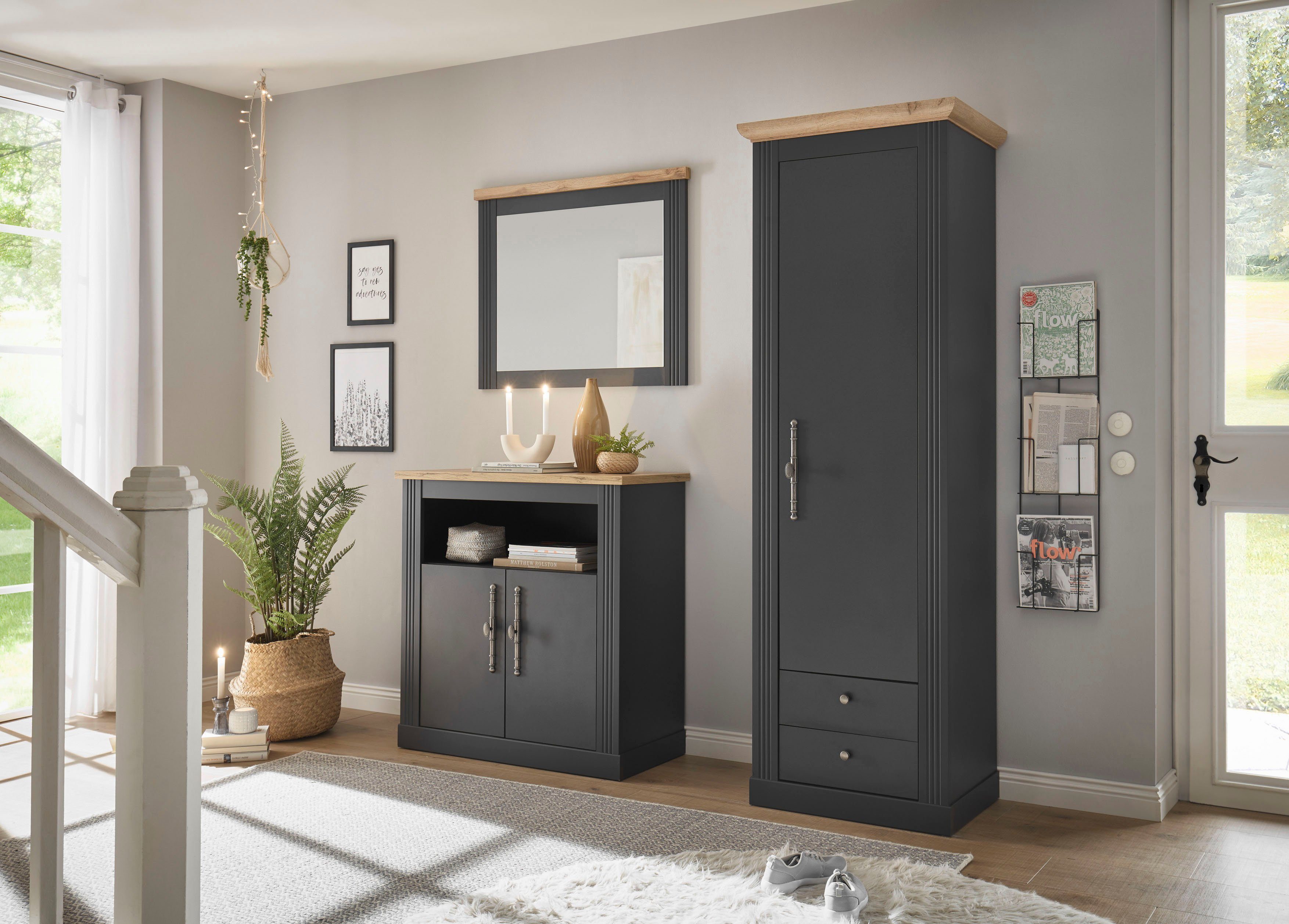 Home affaire Halmeubelset Westminster in romantische landelijke stijl (3-delig)