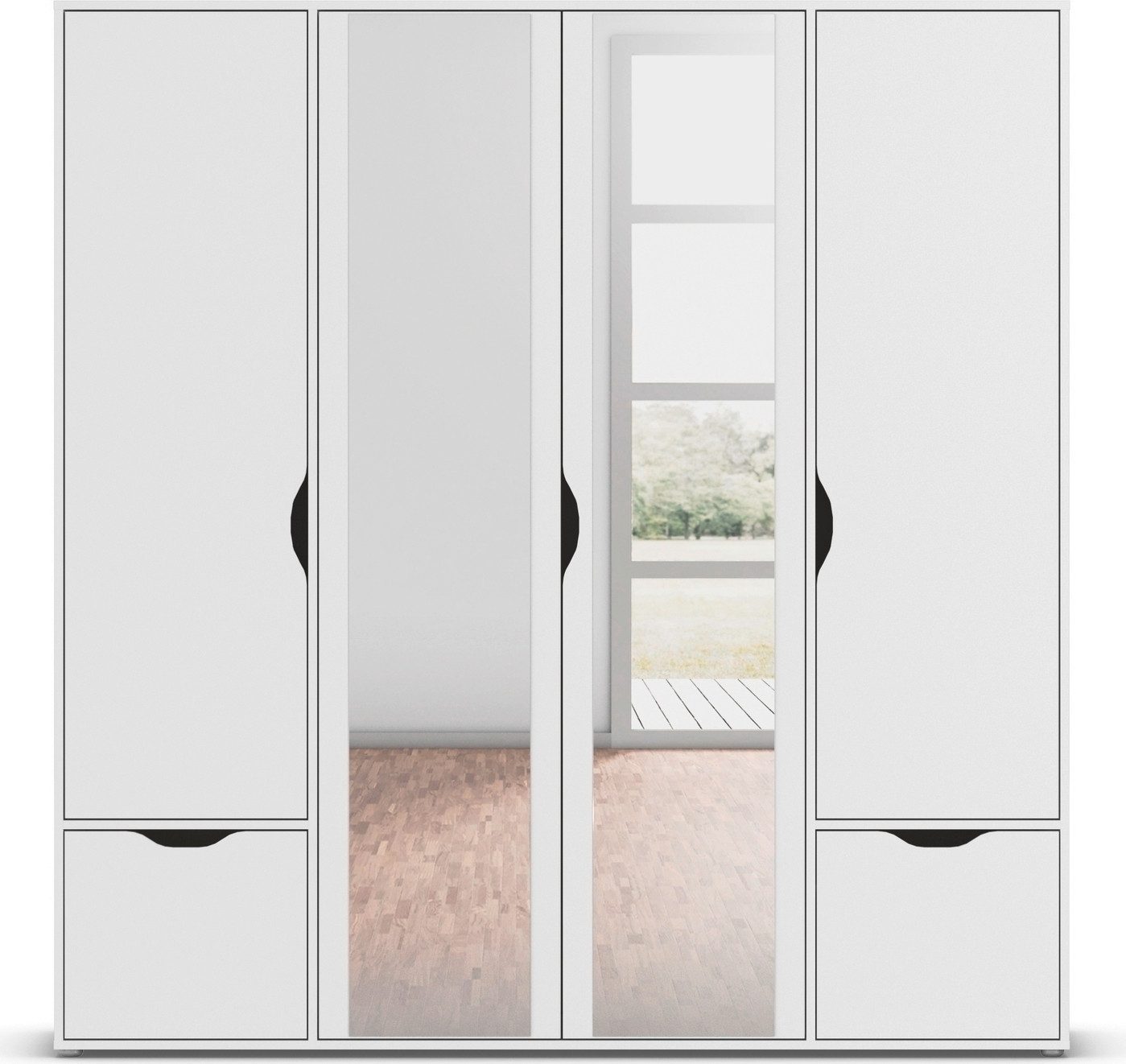 rauch Draaideurkast Kledingkast Kast Garderobe Wasmand NARAI met Laden Greefaansluitingen voor een greeploze look TOPSELLER MADE IN GERMANY