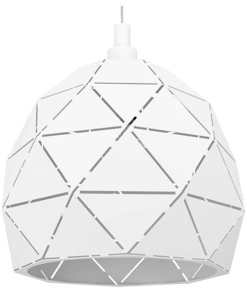 EGLO Hanglamp ROCCAFORTE Hanglamp, hanglamp van staal, wit, fitting: E27, Ø 40 cm (1 stuk)
