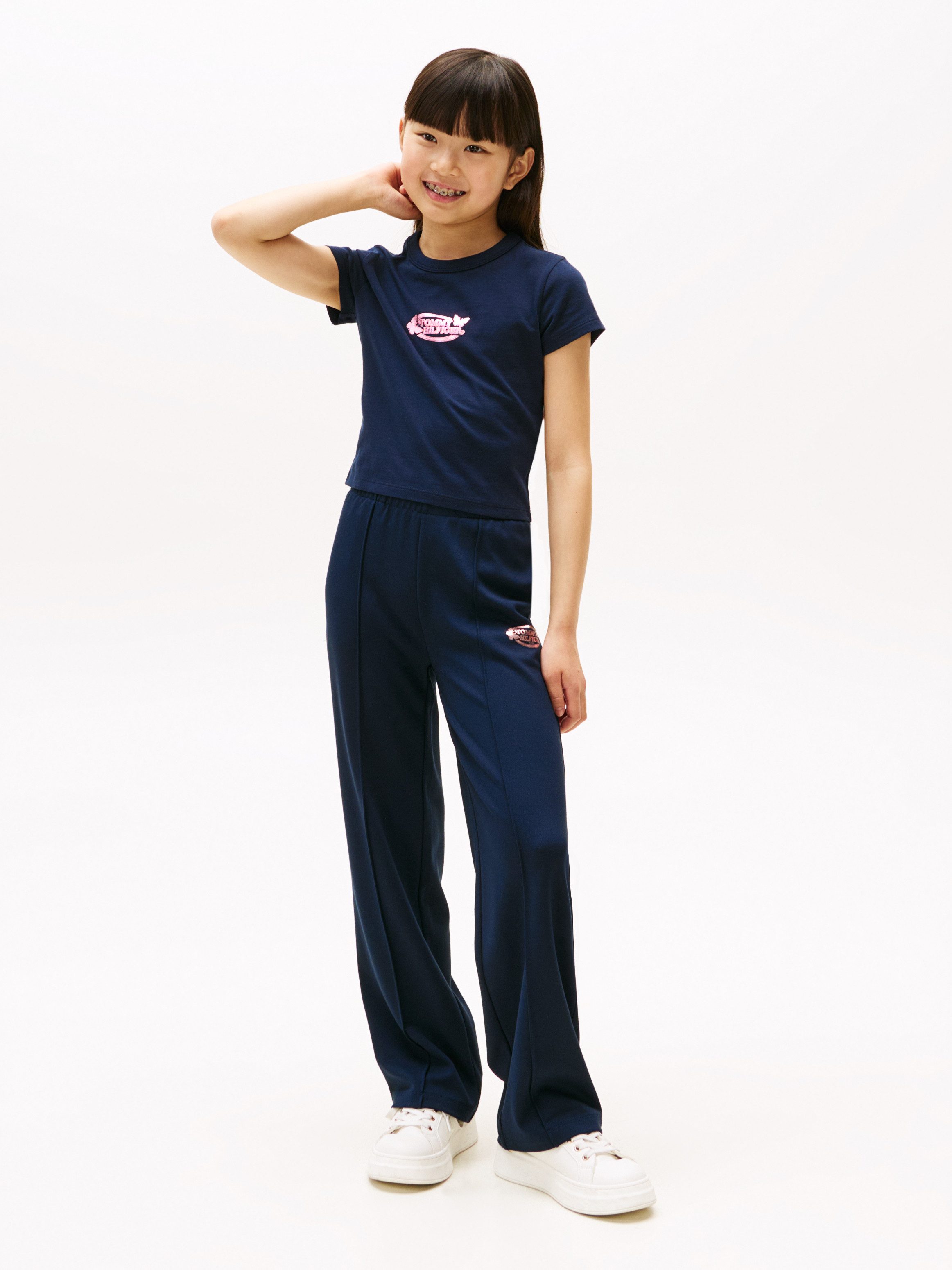 Tommy Hilfiger T-shirt BUTTERFLY GRAPHIC TEE SS voor kinderen tot 16 jaar, met glanzende print