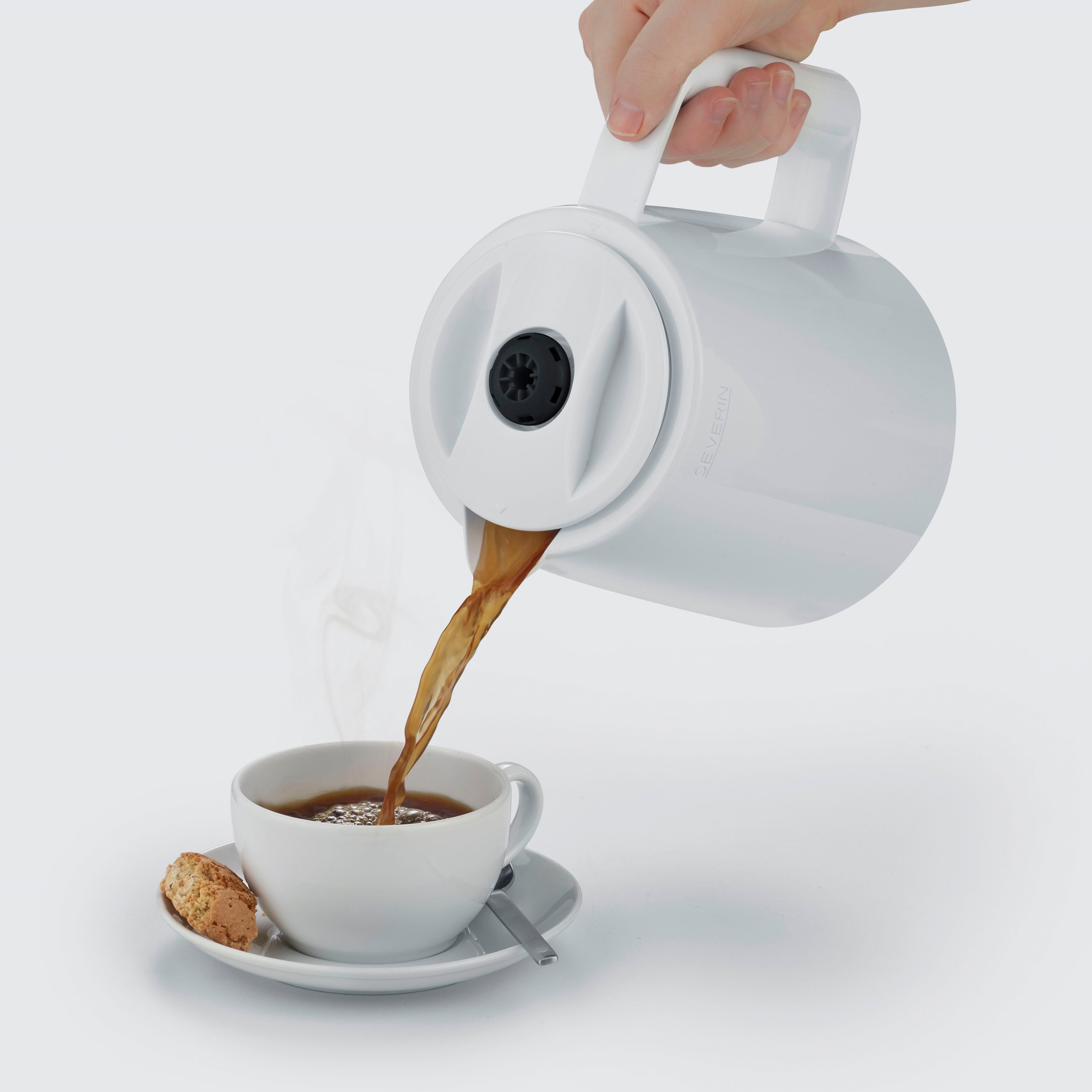 Severin Filterkoffieapparaat KA 9309 met 2 thermoskannen, 1 l, twee thermoskannen voor dubbele koffieplezier