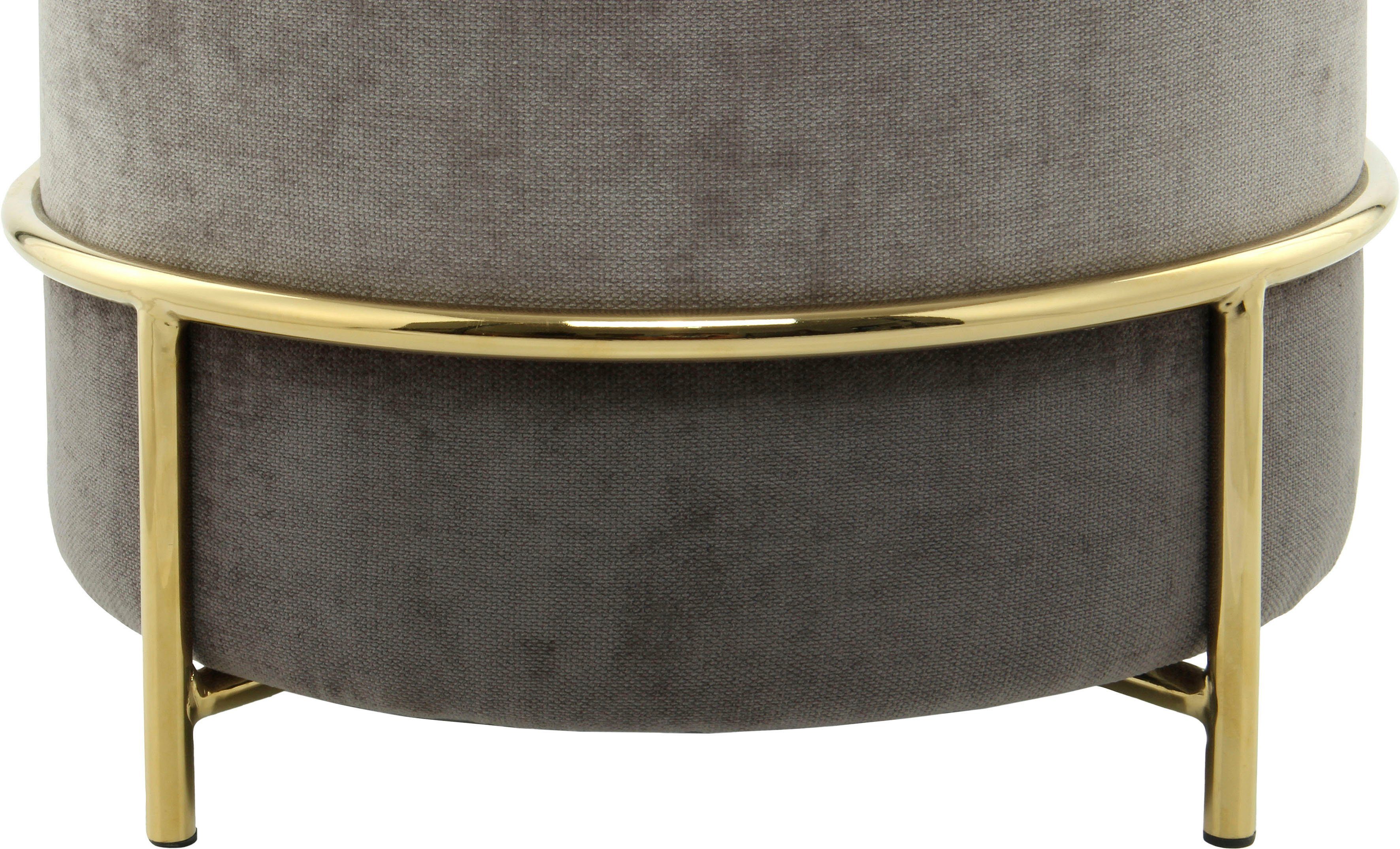 Kayoom ZitHocker Matilda 225, comfortabele ronde vorm, gezellige design-hocker (1 stuk)