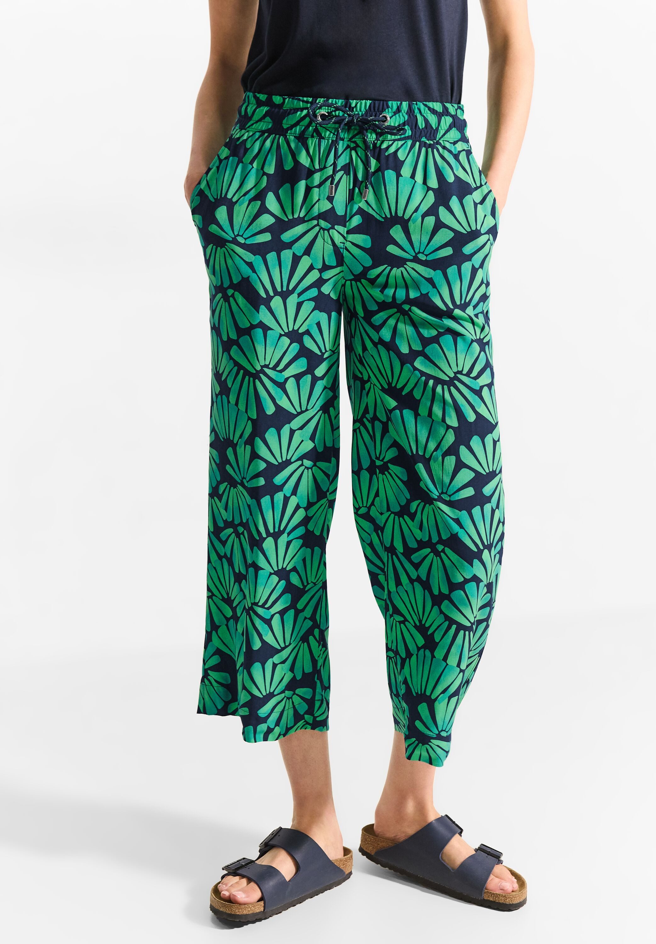 Cecil 3 4 broek Neele met print all-over