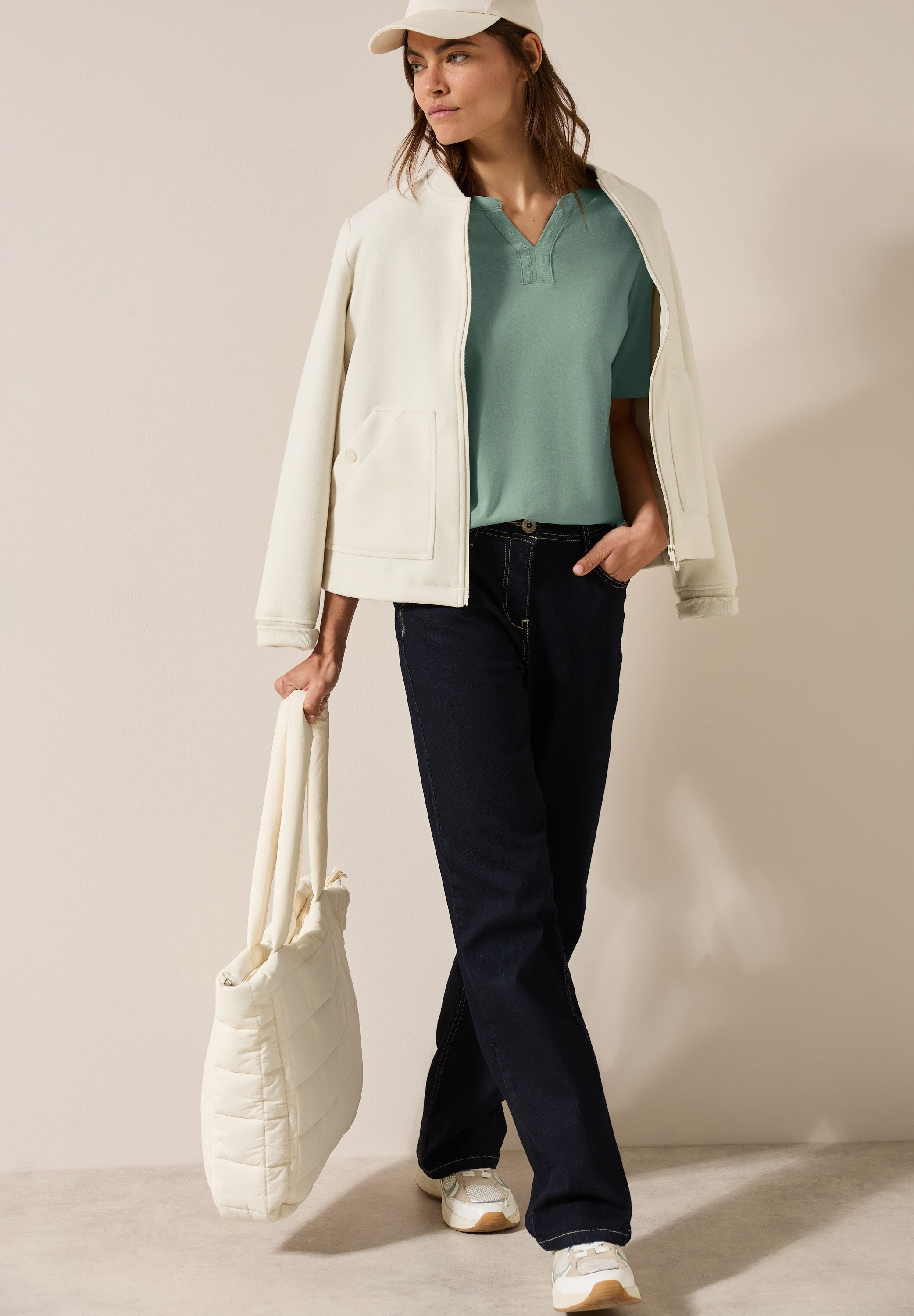 Cecil T-shirt in tuniek-look