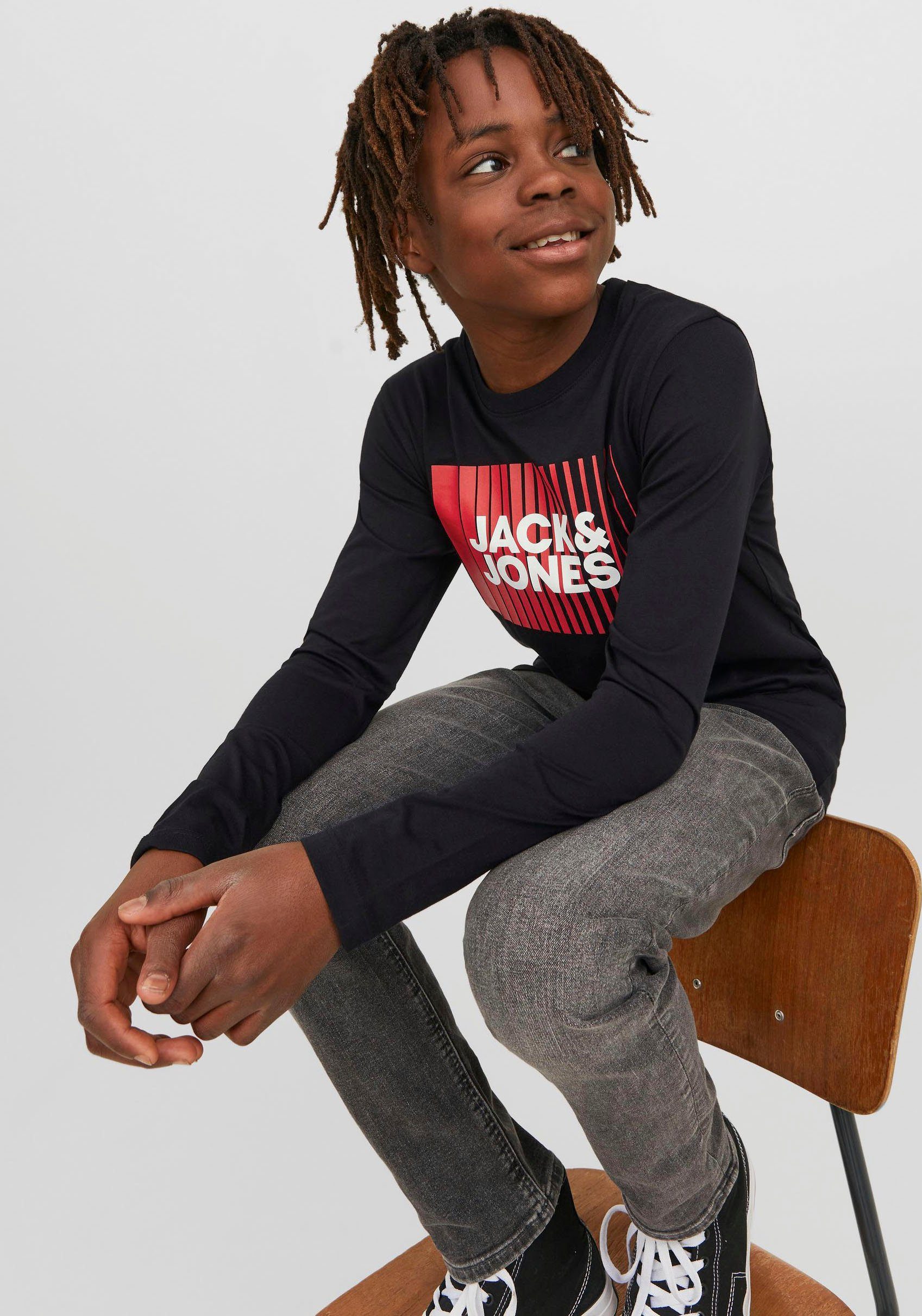 Jack & Jones Junior Shirt met lange mouwen JJECORP LOGO TEE PLAY LS O-NECK NOOS JNR