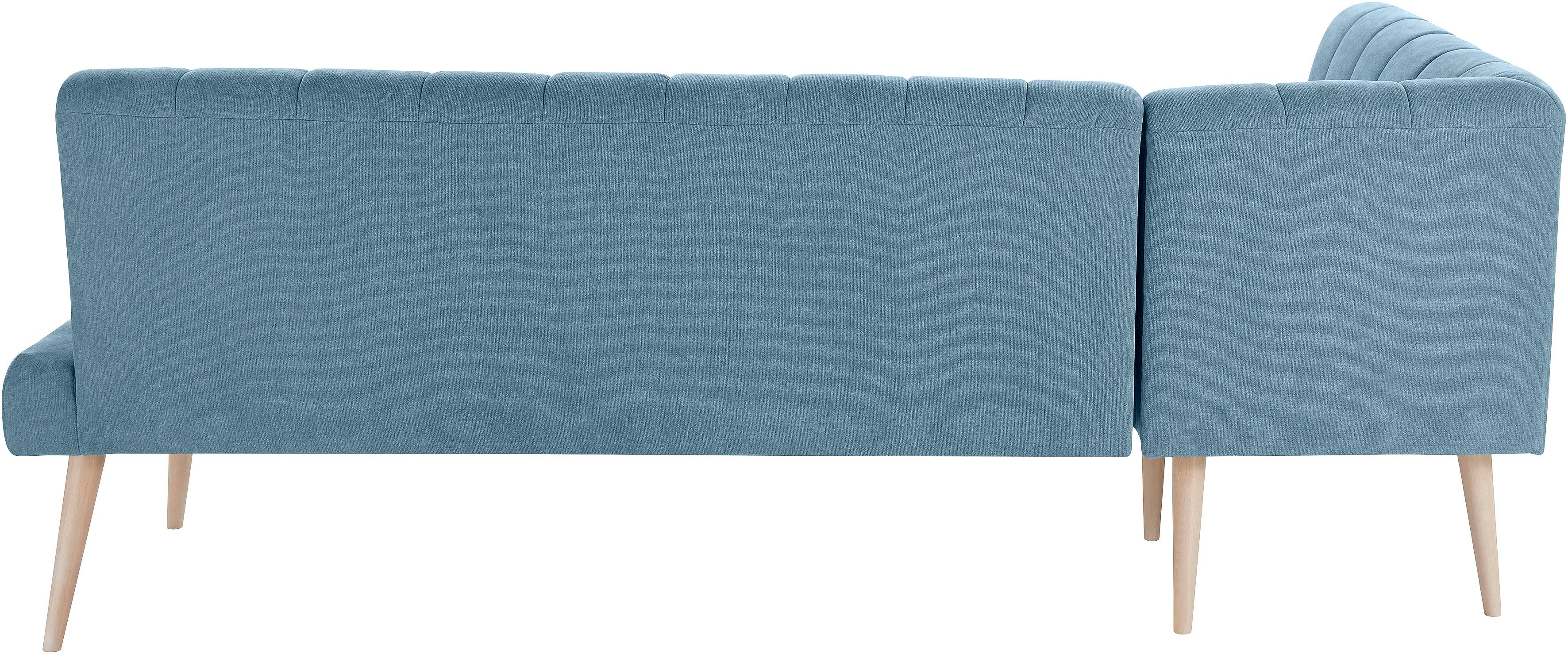 exxpo - sofa fashion Hoekbank Costa, moderne rugstikking, comfortabel en elegant, hoge houten voet