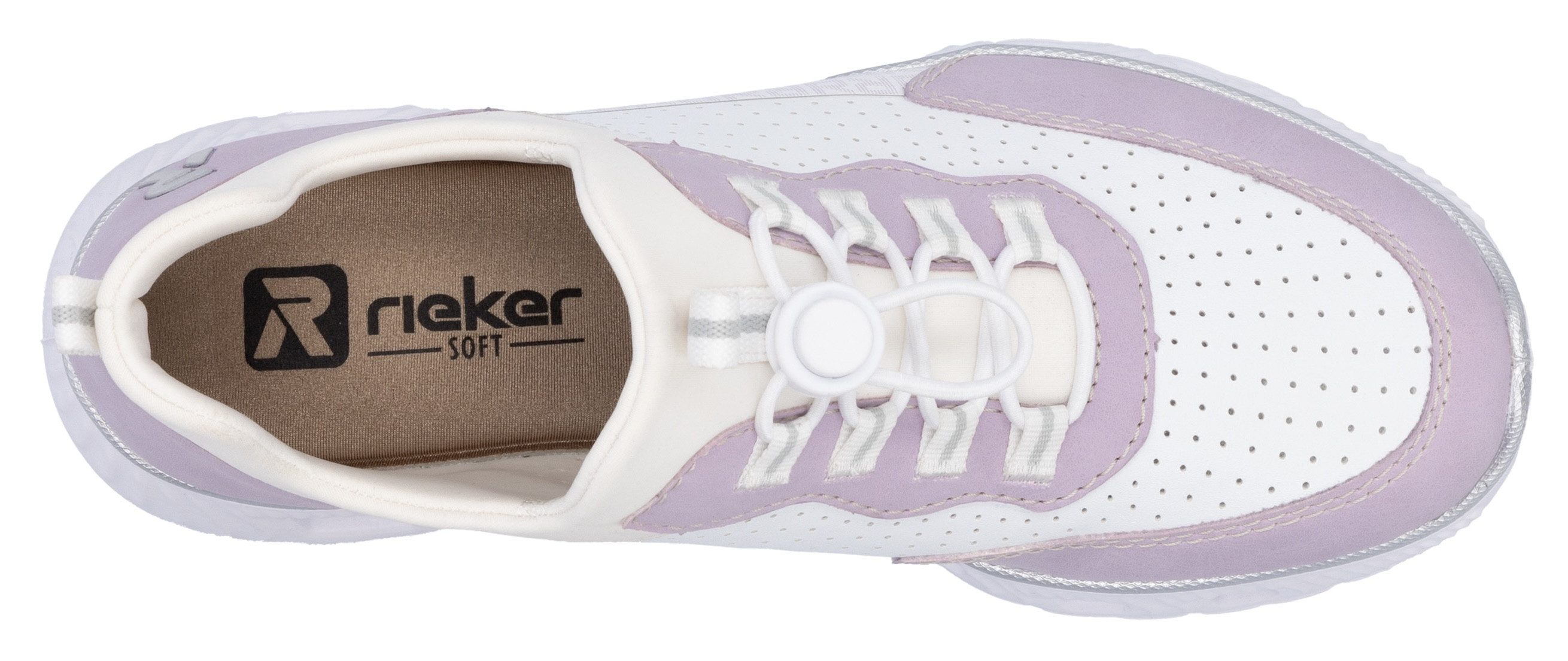 RIEKER Sport Slip-on sneakers Vegan , slippers, lage schoen, vrijetijdssneaker met memosoft-uitrusting