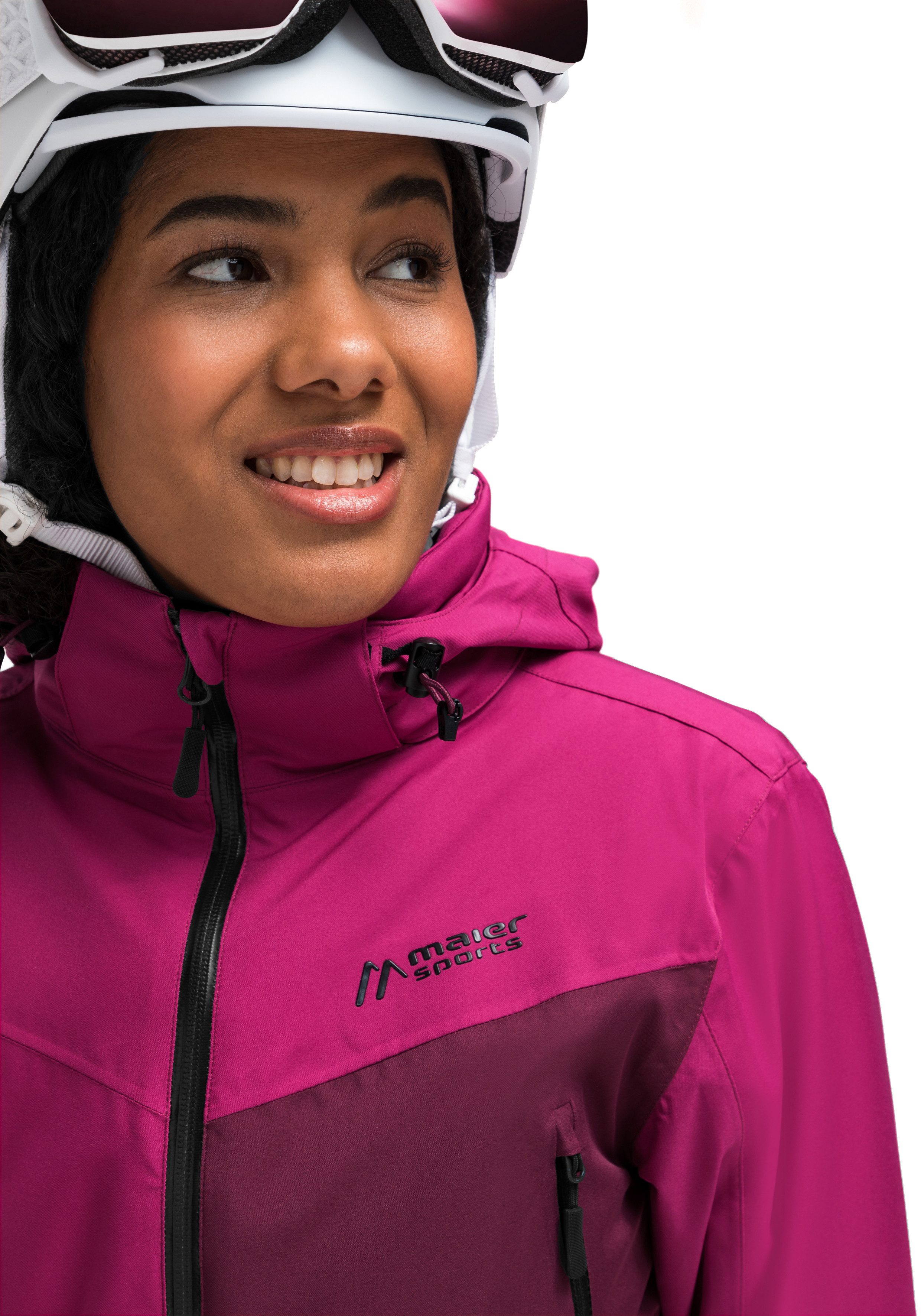 Maier Sports Ski-jack Nuria Dames winterjas, wind- en waterdicht, 3 ritszakken, regular fit