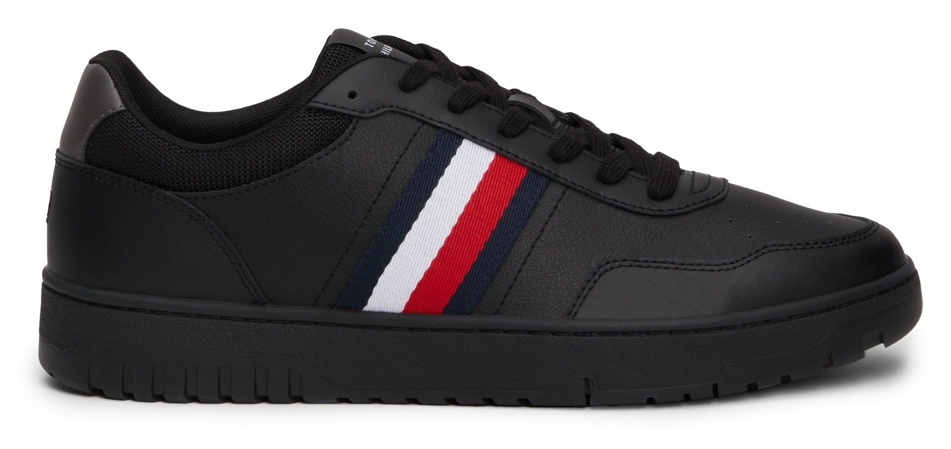 Tommy Hilfiger Plateausneakers TH BASKET CORE LITE , vrijetijdsschoen, halfschoen, veterschoen met gepolsterde schacht