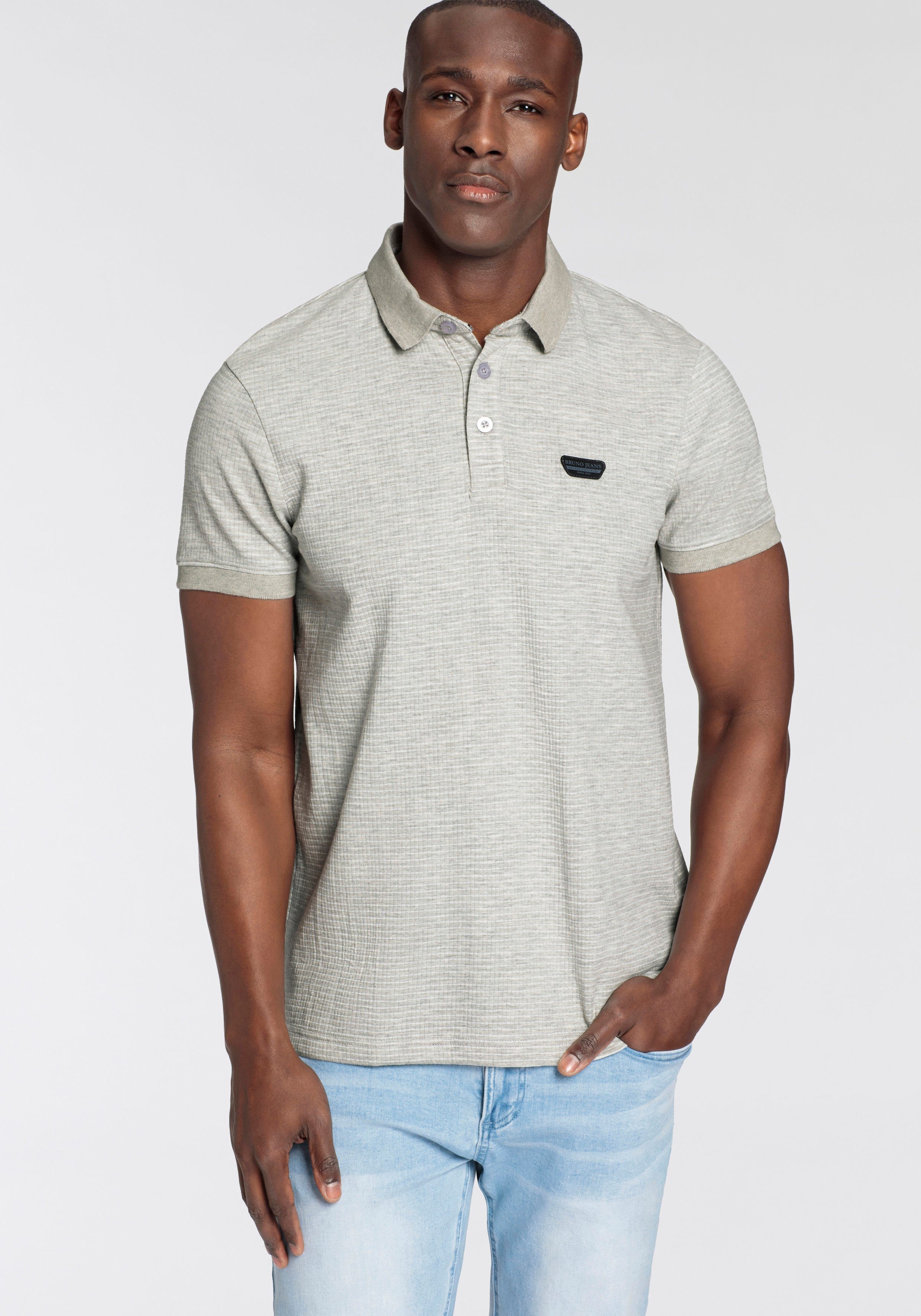 Bruno Banani Poloshirt met bijzondere materiaalsstructuur