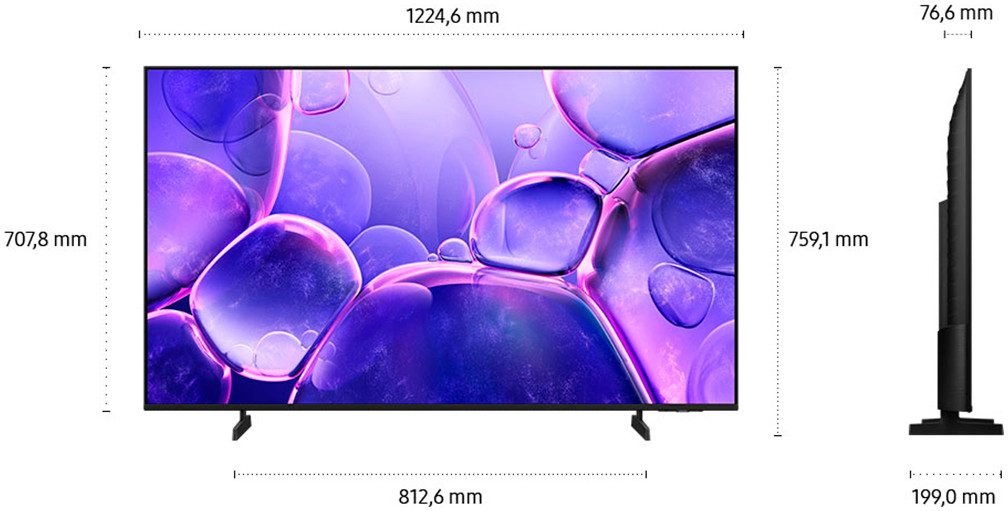Samsung Led-TV GU55U8079FU LED-televisie, 138 cm / 55", 4K Ultra HD, Smart TV, Crystal UHD, Q-Symphony, Dolby Surround Sound, triple tuner, Smart-Hub