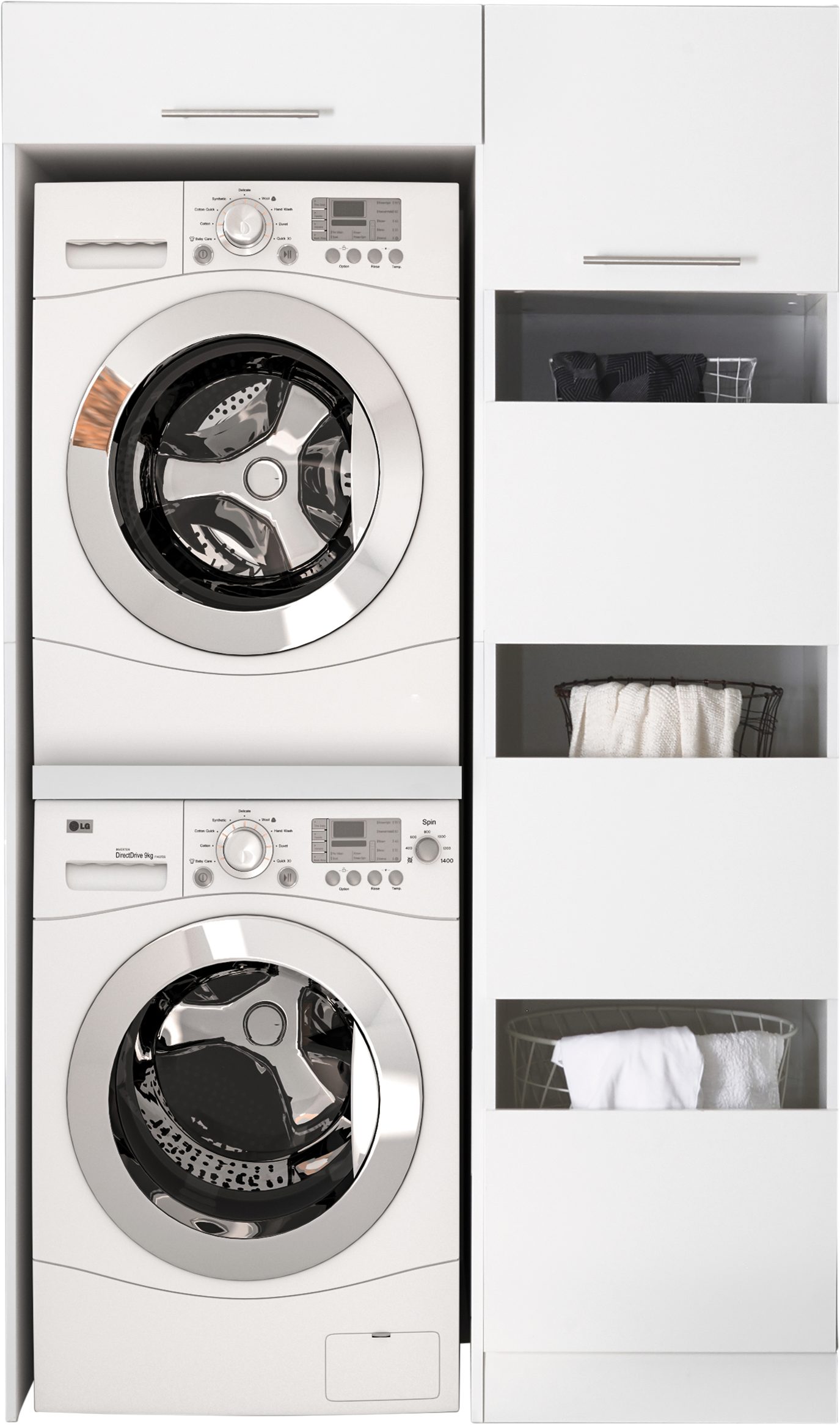 RESPEKTA Multifunctionele kastenset Clara-Set 5 (h x b x d) 200 x 117,4 x 67,6 cm (set, 2 stuks) multifunctionele kasten wit