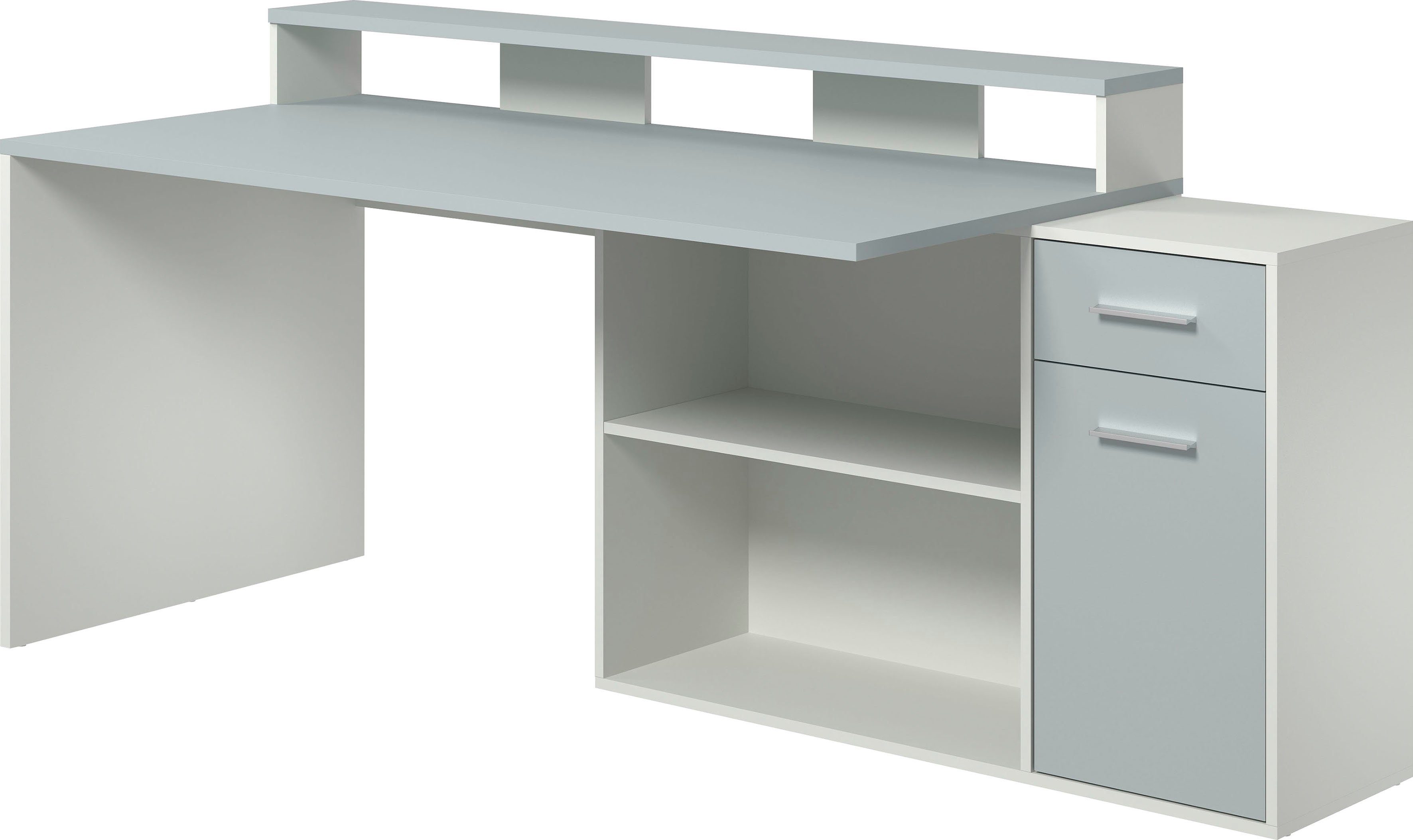 INOSIGN Bureau CHESTER Gamingtafel met lowboard - werktafel afmetingen (B/D/H) 160/115/92 cm (2 stuks)
