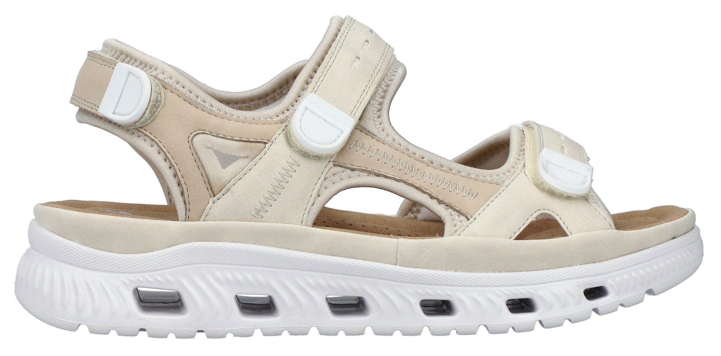 RIEKER Sport Sandalen , zomerschoen, sandaal, plateauhak, met klittenbandsluiting