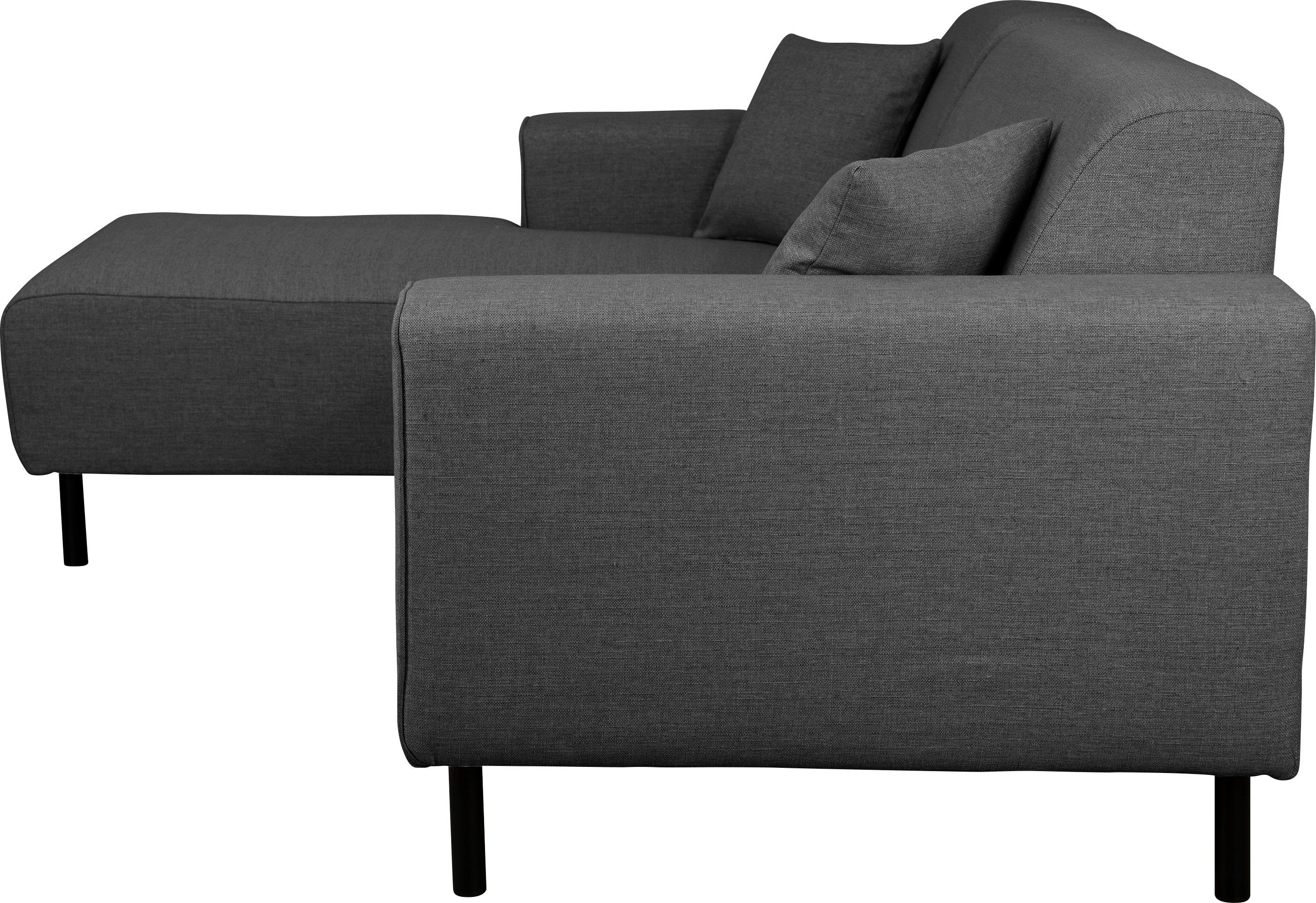 Home affaire Hoekbank ARROS L-vorm met golfondersteuning, afmetingen B/D/H: 235/163/81 cm incl. sierkussens, met recamiere rechts/links bestelbaar, ook in cord