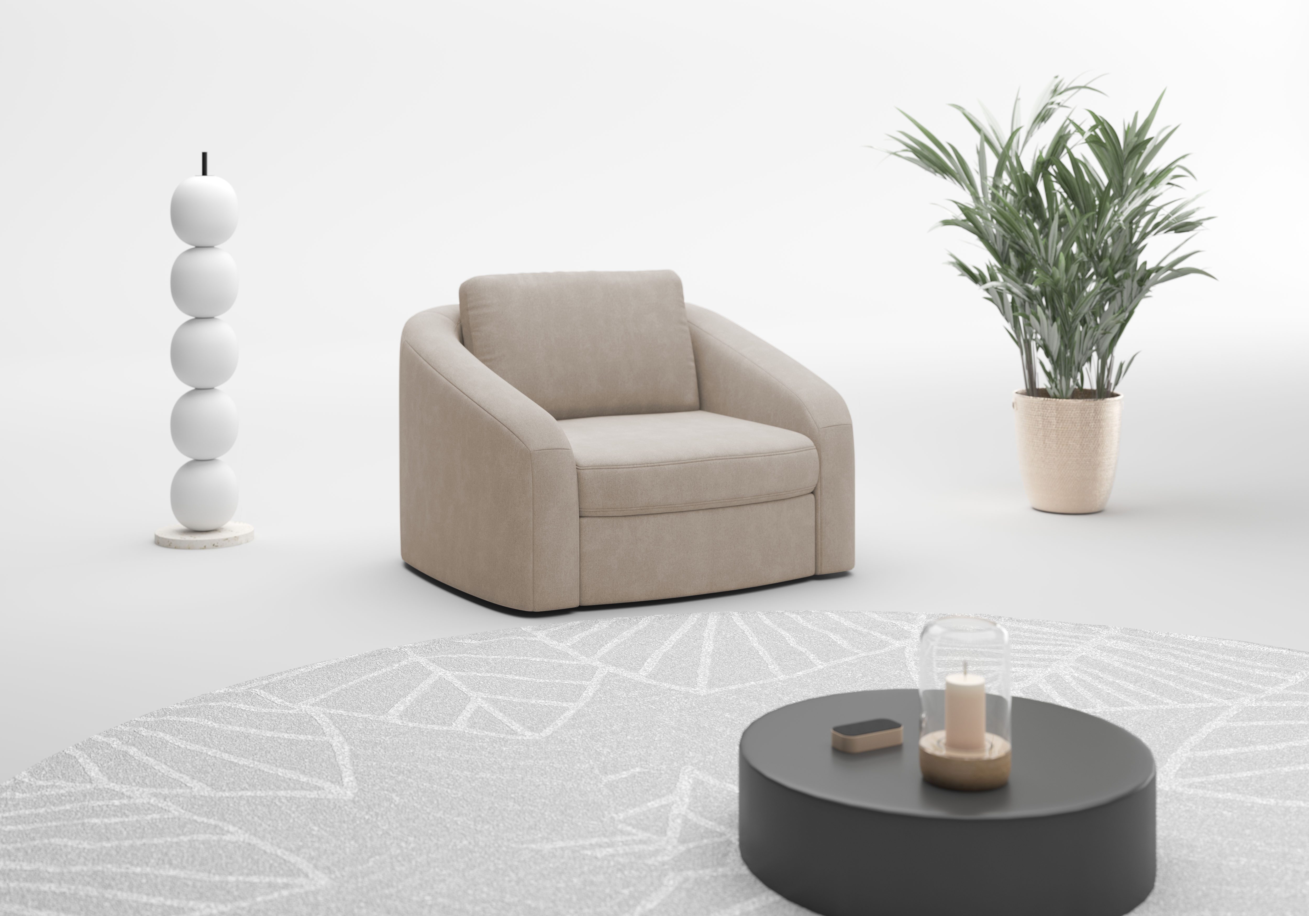 sit&more Fauteuil Jazz fauteuils maat Luxe-microvezel Euphoria grijs