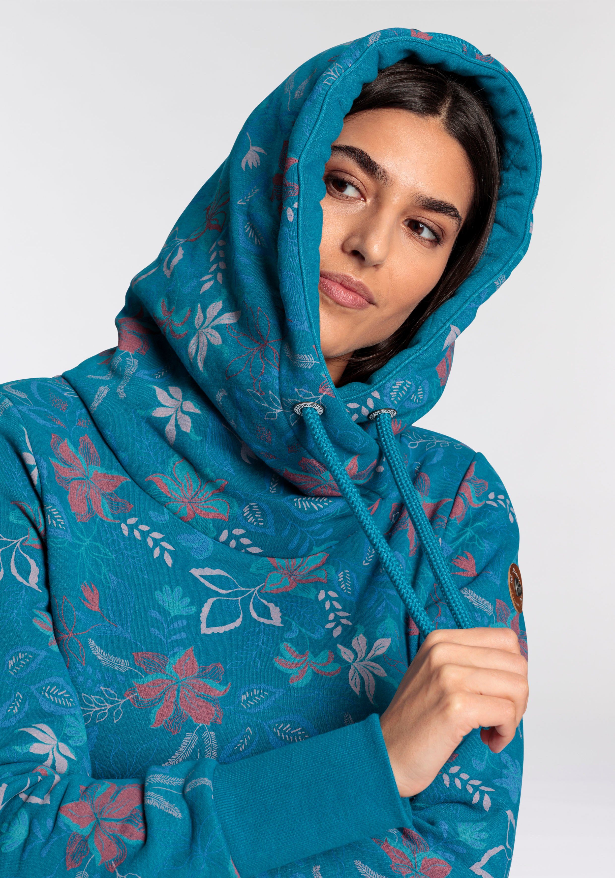 Ragwear Hoodie GRIPY FLOWERS O Hoodie met gebloemde print all-over