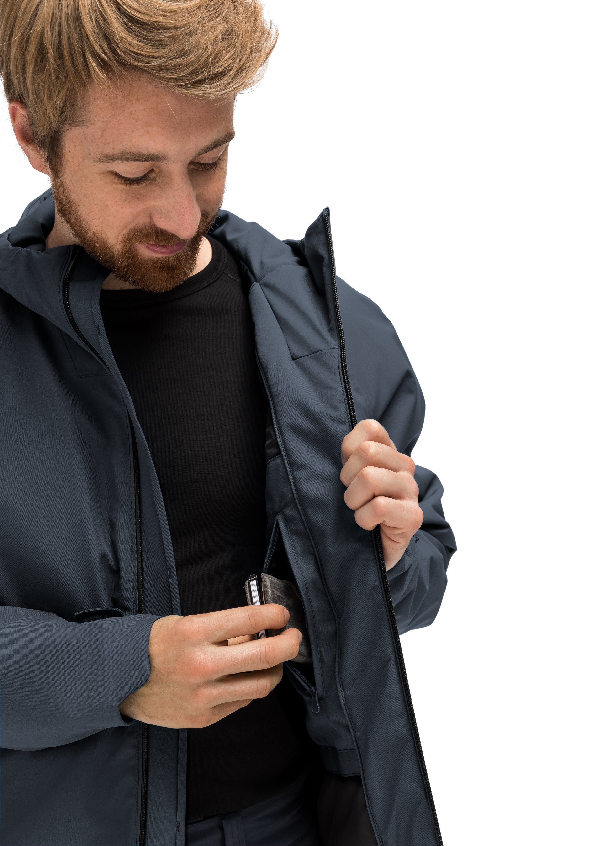 Maier Sports Outdoorjack Solo Tipo M Heren jas, ademend waterdicht, regenjas met capuchon