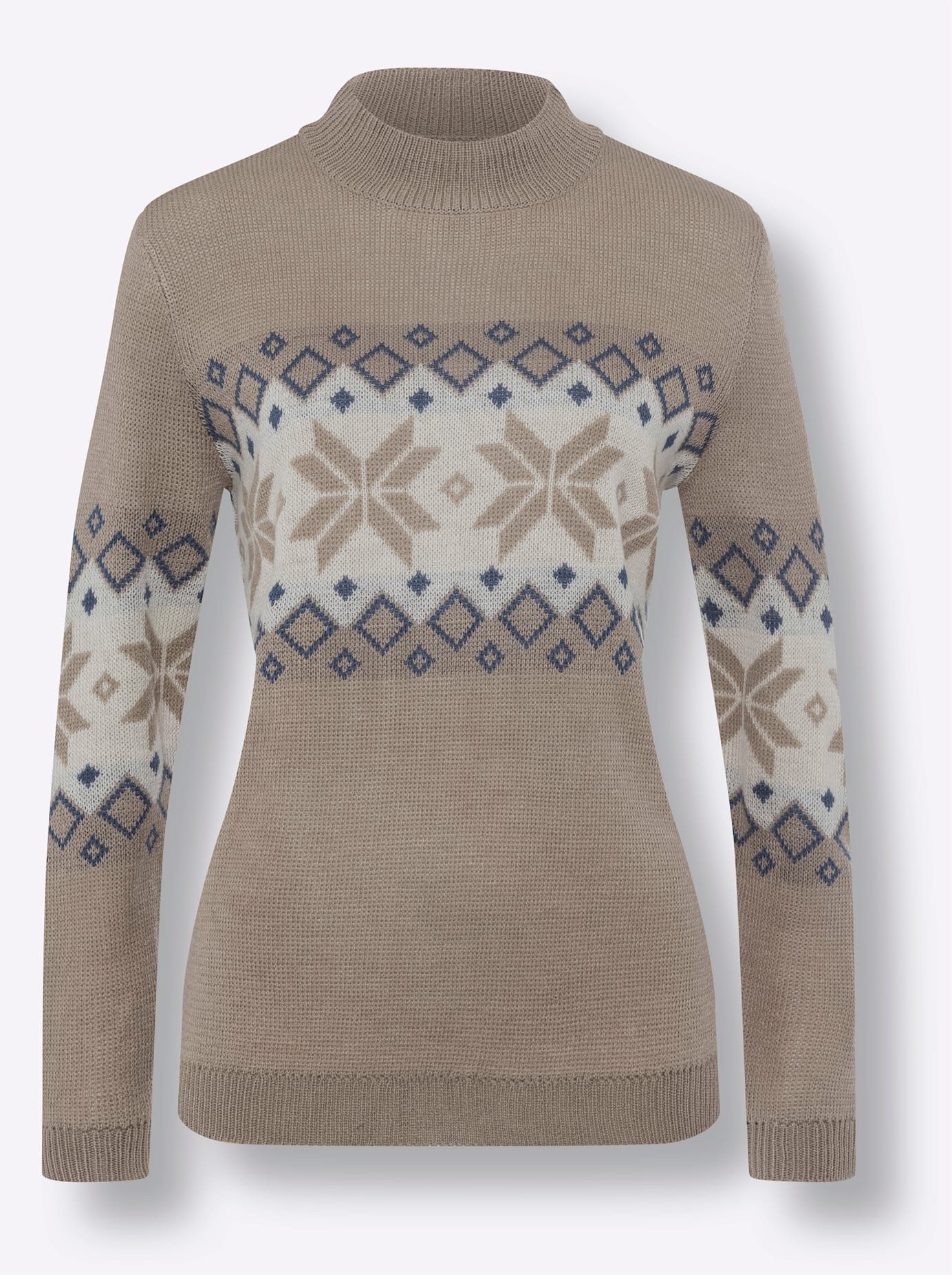 Classic Basics Noorse Trui met opstaande kraag