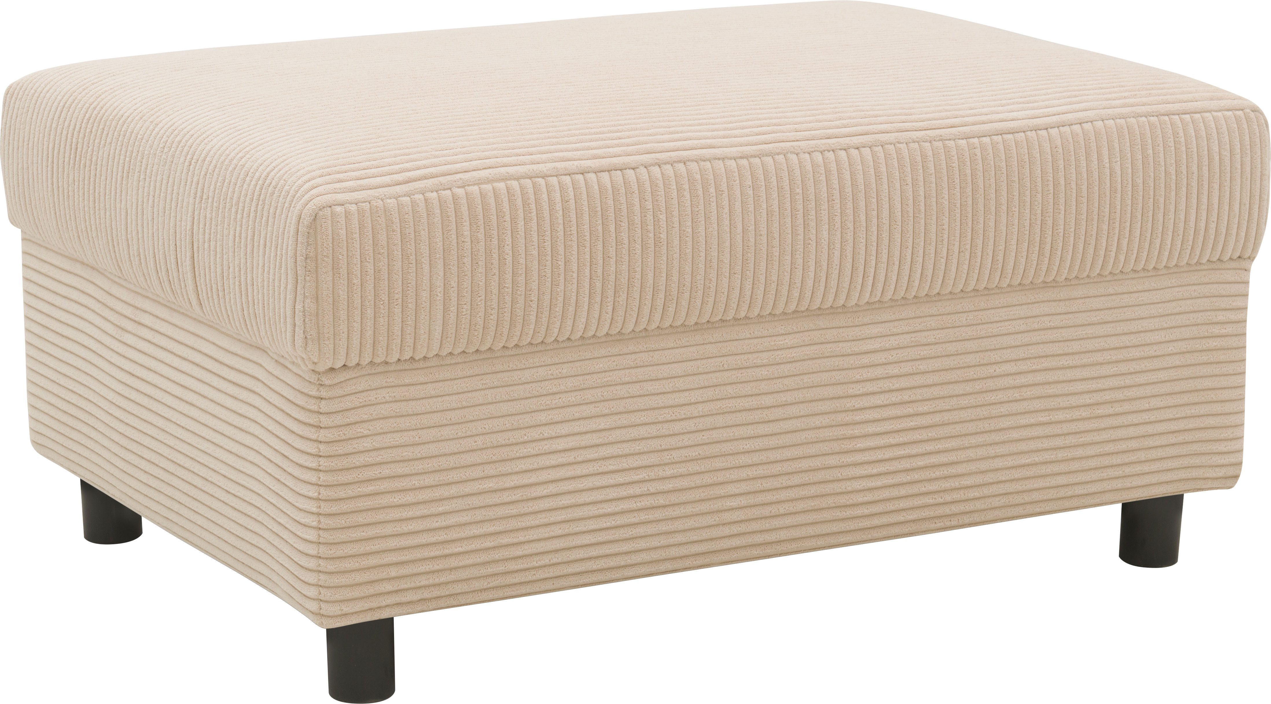 INOSIGN Hocker Turah 2 in Cord of waterafstotende microvezel, moderne poef, passend bij de hoekbank, b/d/h: 83/60/44 cm