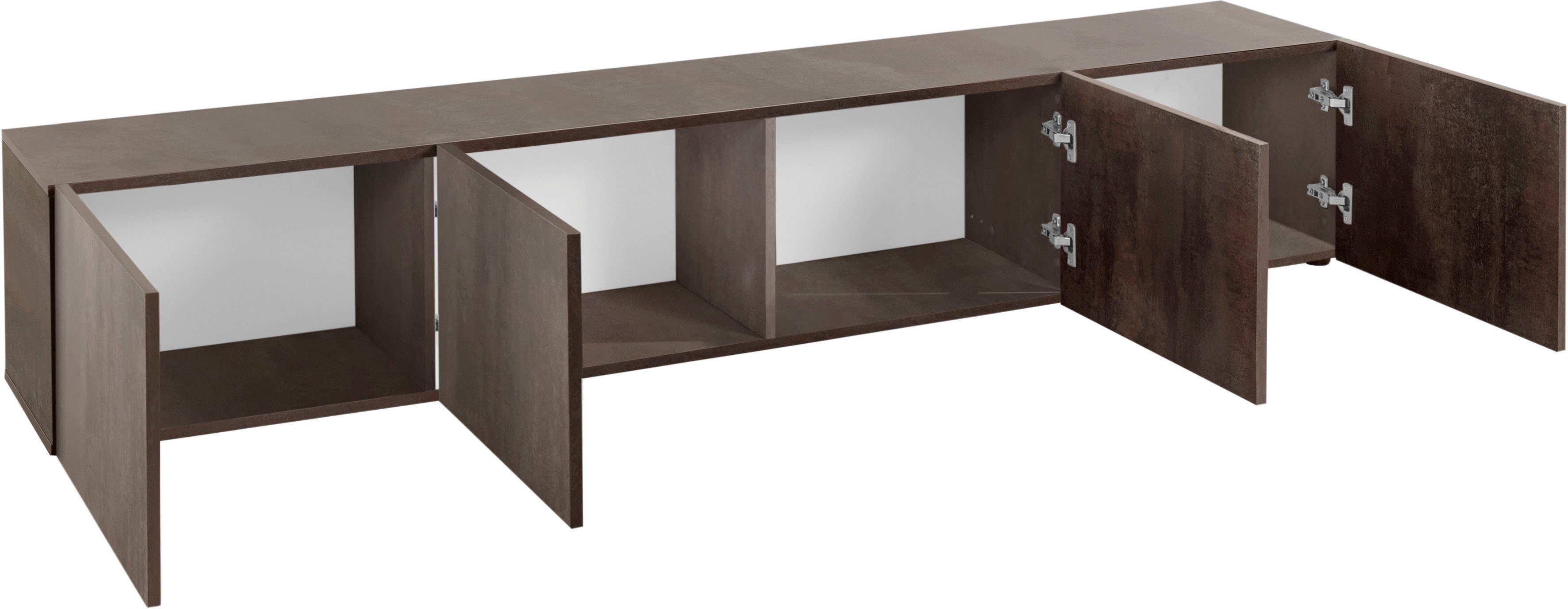 borchardt Möbel Tv-meubel Sophia Breedte 200 cm met 4 deuren, staand en hangend