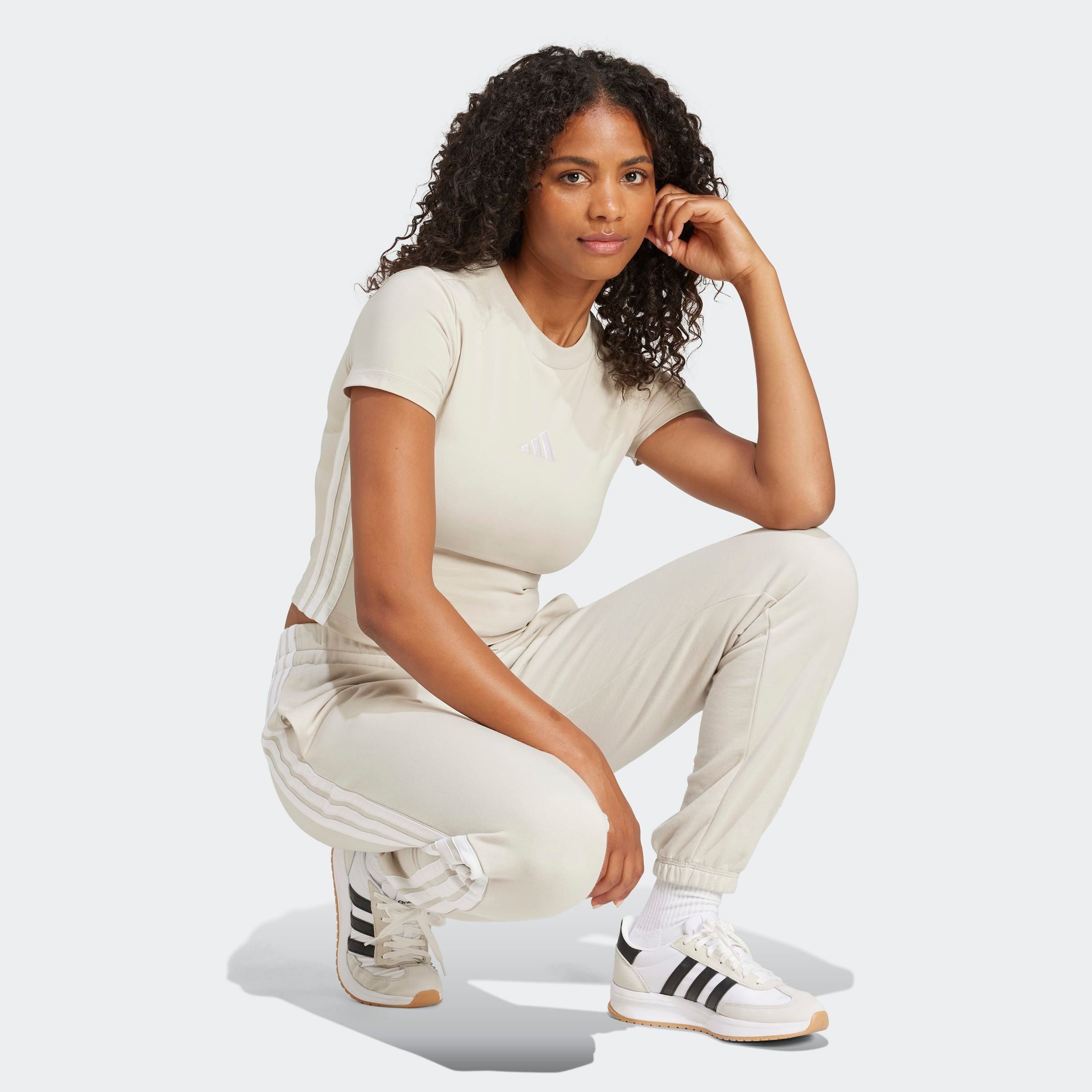 adidas Sportswear Sportbroek W 3S FT CF PT van zacht french terry materiaal (1-delig)