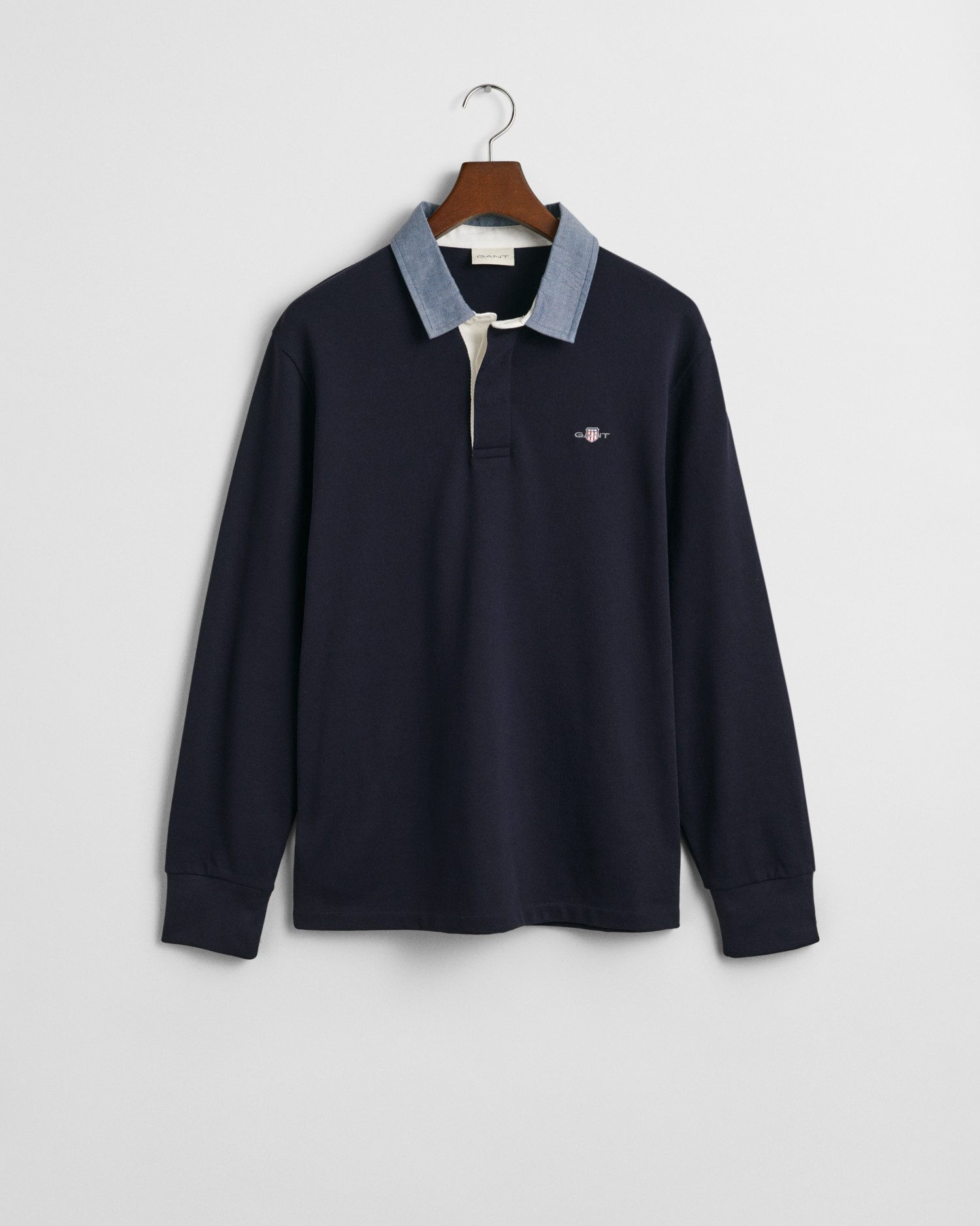 Gant Poloshirt met lange mouwen REG CHAMBRAY HEAVY RUGGER