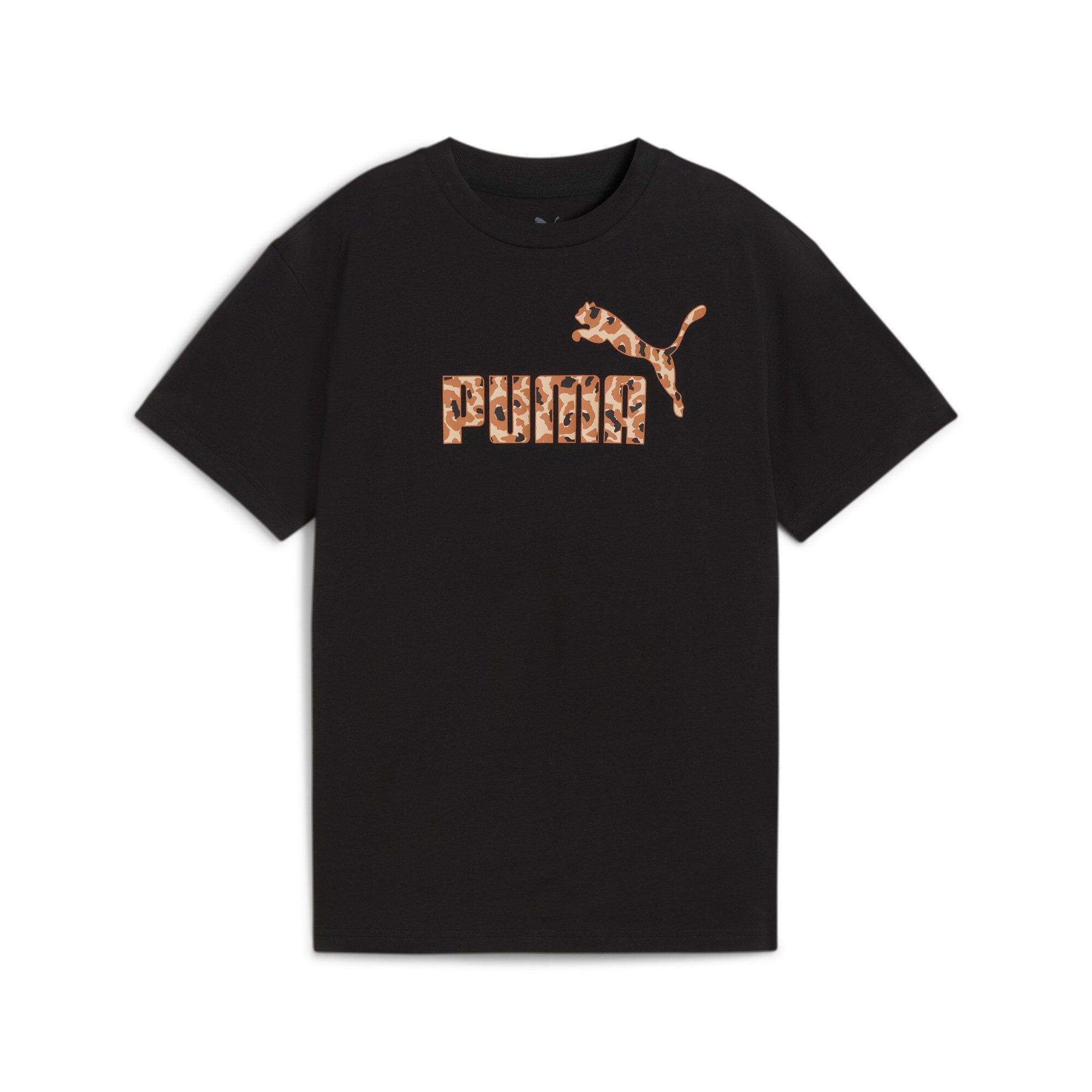 PUMA T-shirt ESS ANIMAL LOGO INFILL TEE G meisjes t-shirts maat 164 zwart