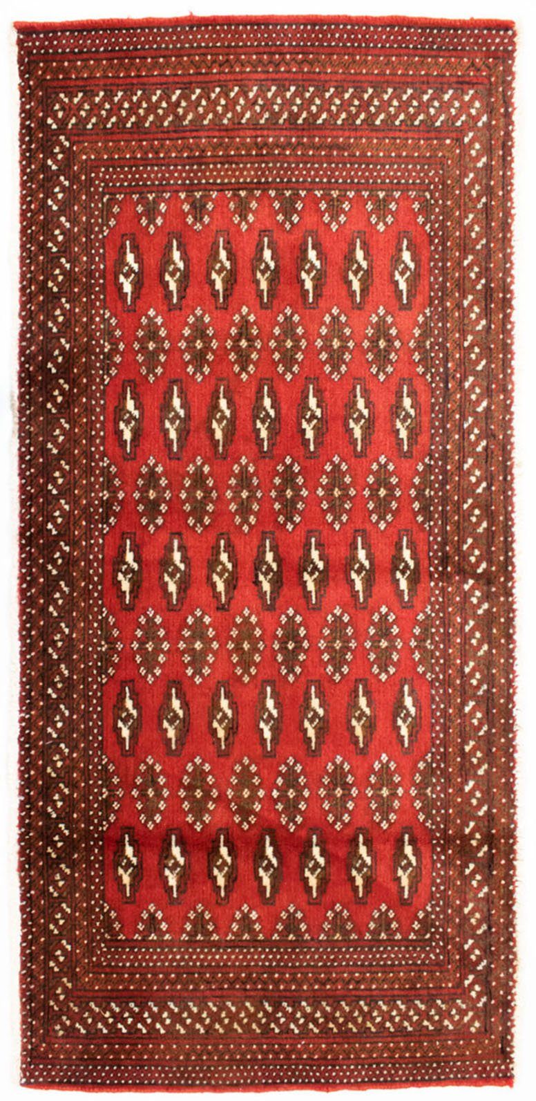 morgenland Wollen kleed Turkaman vloerkleed met de hand geknoopt roest