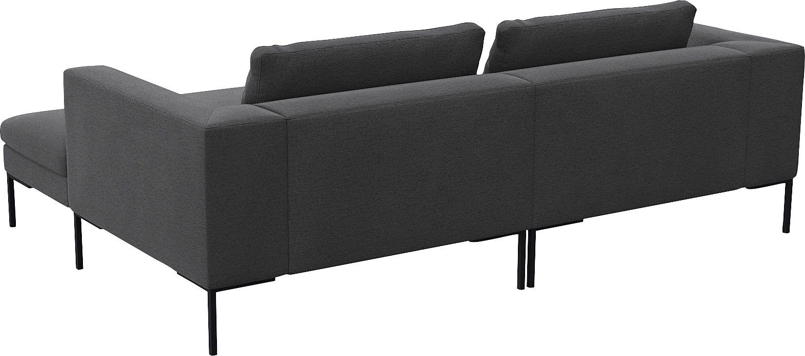 FLEXLUX Hoekbank Loano, super comfortabel zitcomfort door koudschuim in de zitting, L-vorm