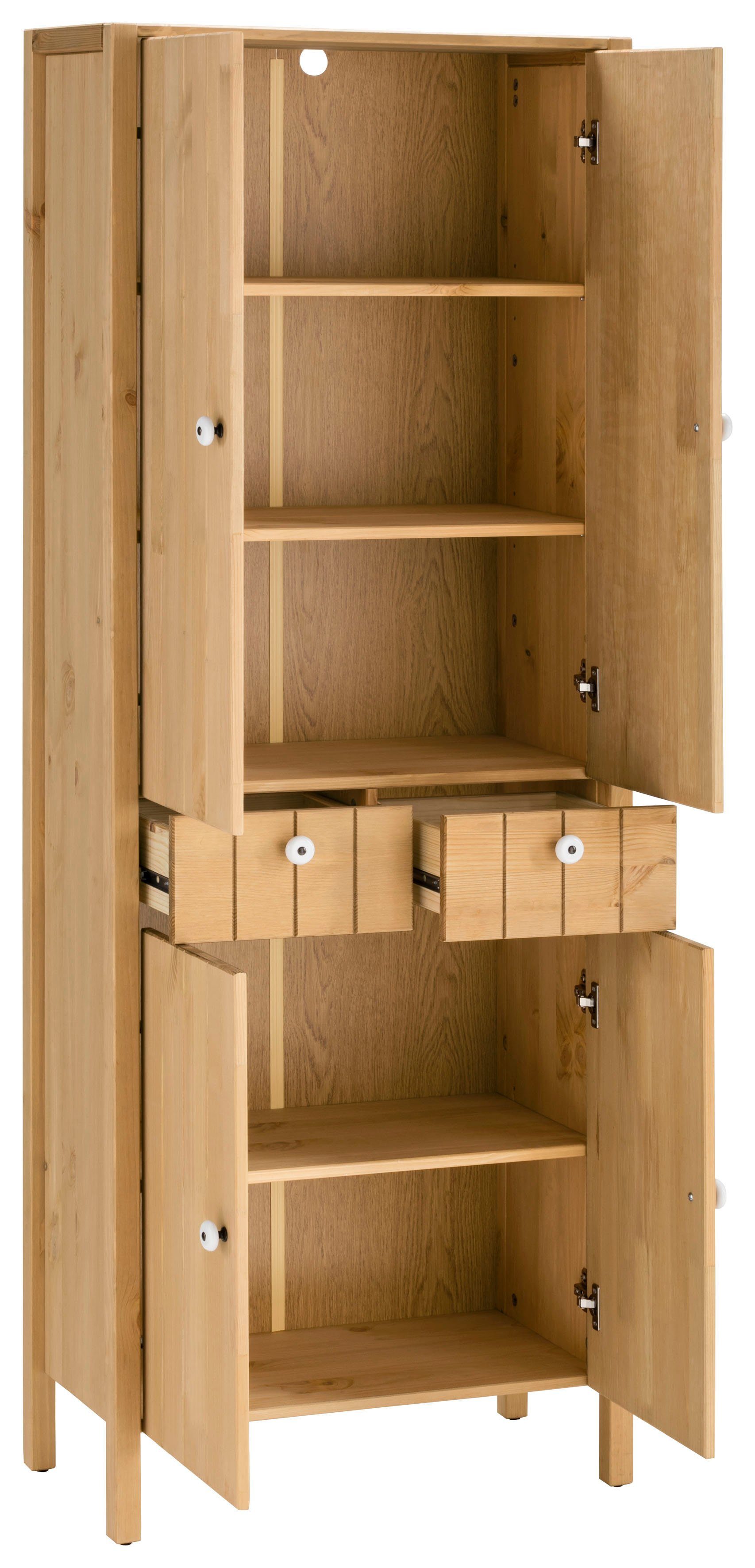Home affaire Hoge kast TINA Badkamermeubel, kast, breedte 57 cm, massief hout