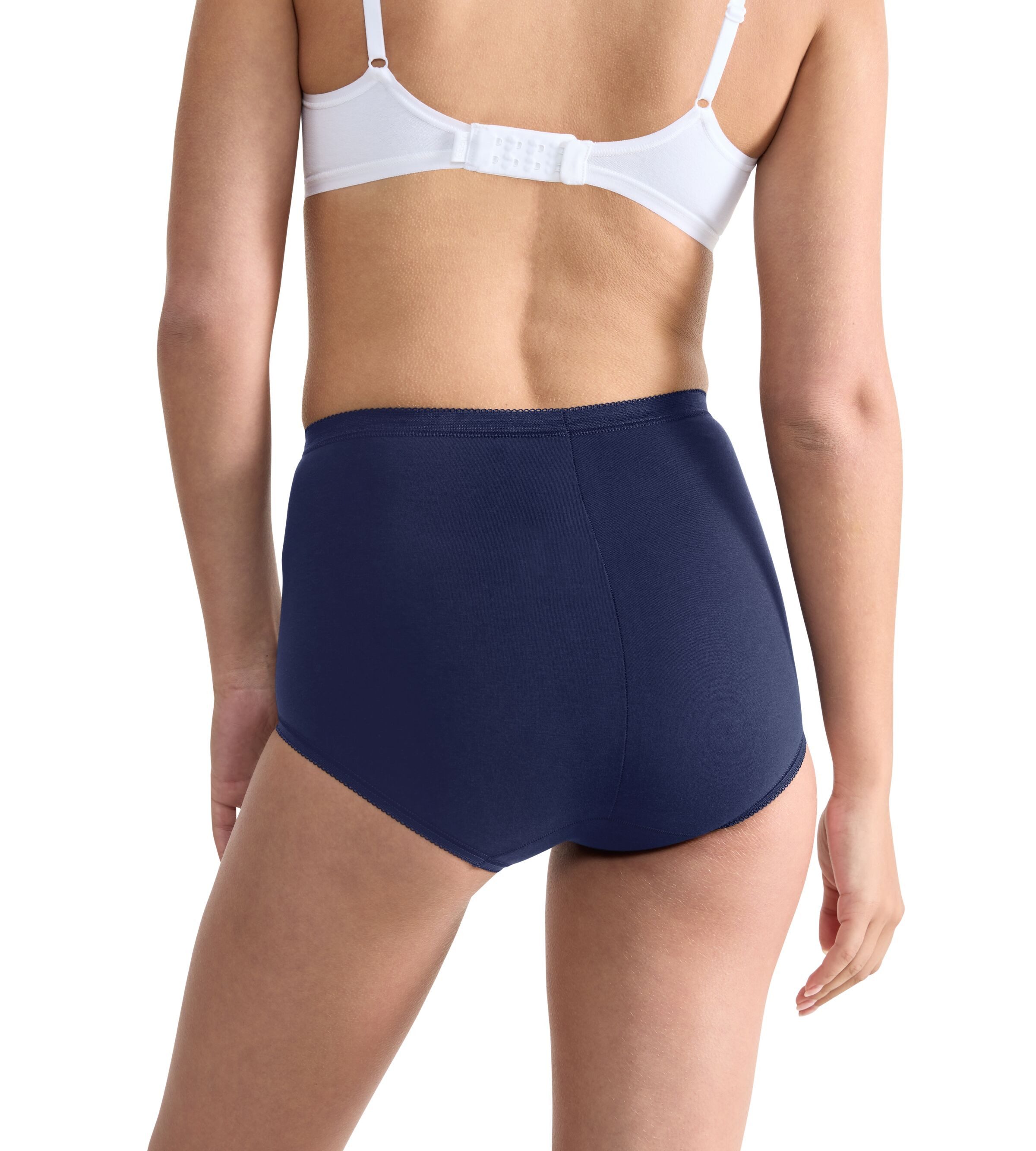 Sloggi Maxislip Basic + Katoenmix, zachte naden, hoge taille, elastisch (Set van 4)