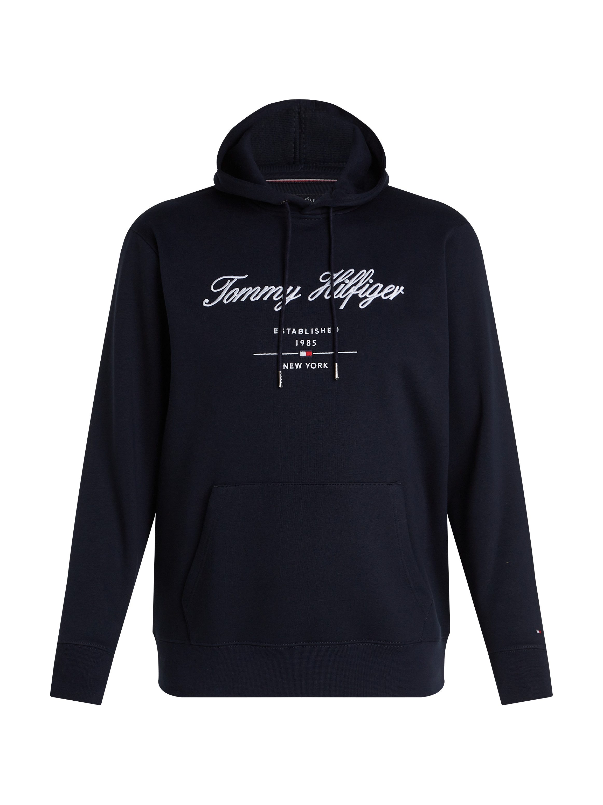 Tommy Hilfiger Sweatshirt BT-SCRIPT LOGO HOODY-B in grote maten, logoborduring