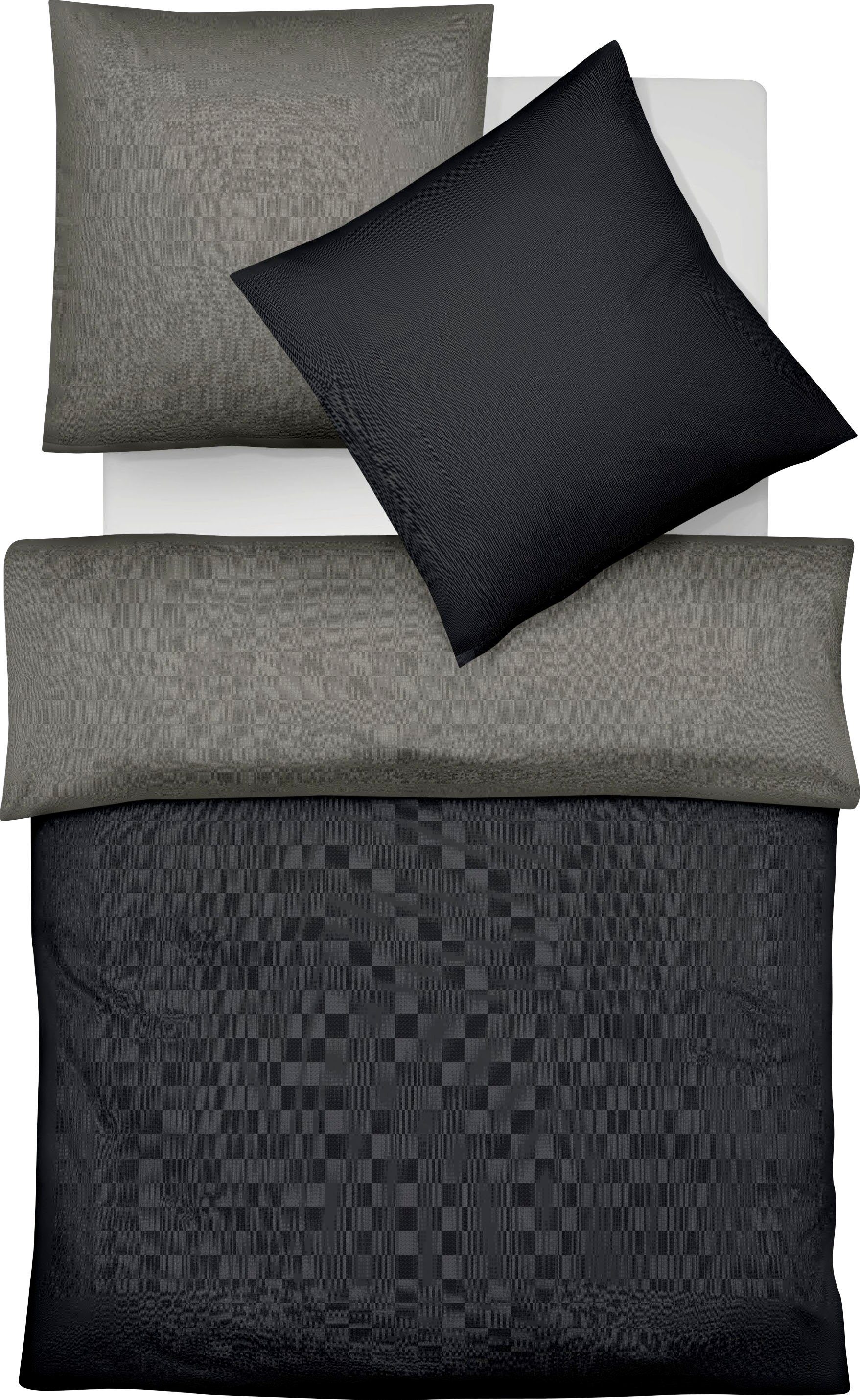 fleuresse Tweezijdig te gebruiken overtrekset Lech W 4158 Edelflanell, katoen, in maat 135x200, 155x220, 200x200 cm